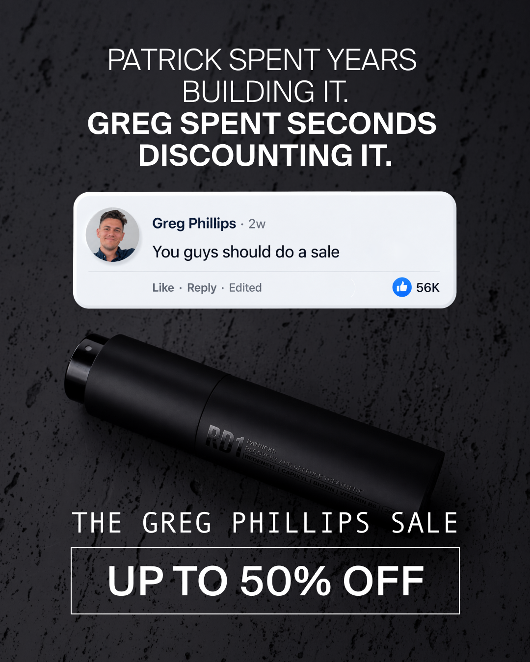 PATRICKS Facebook ad