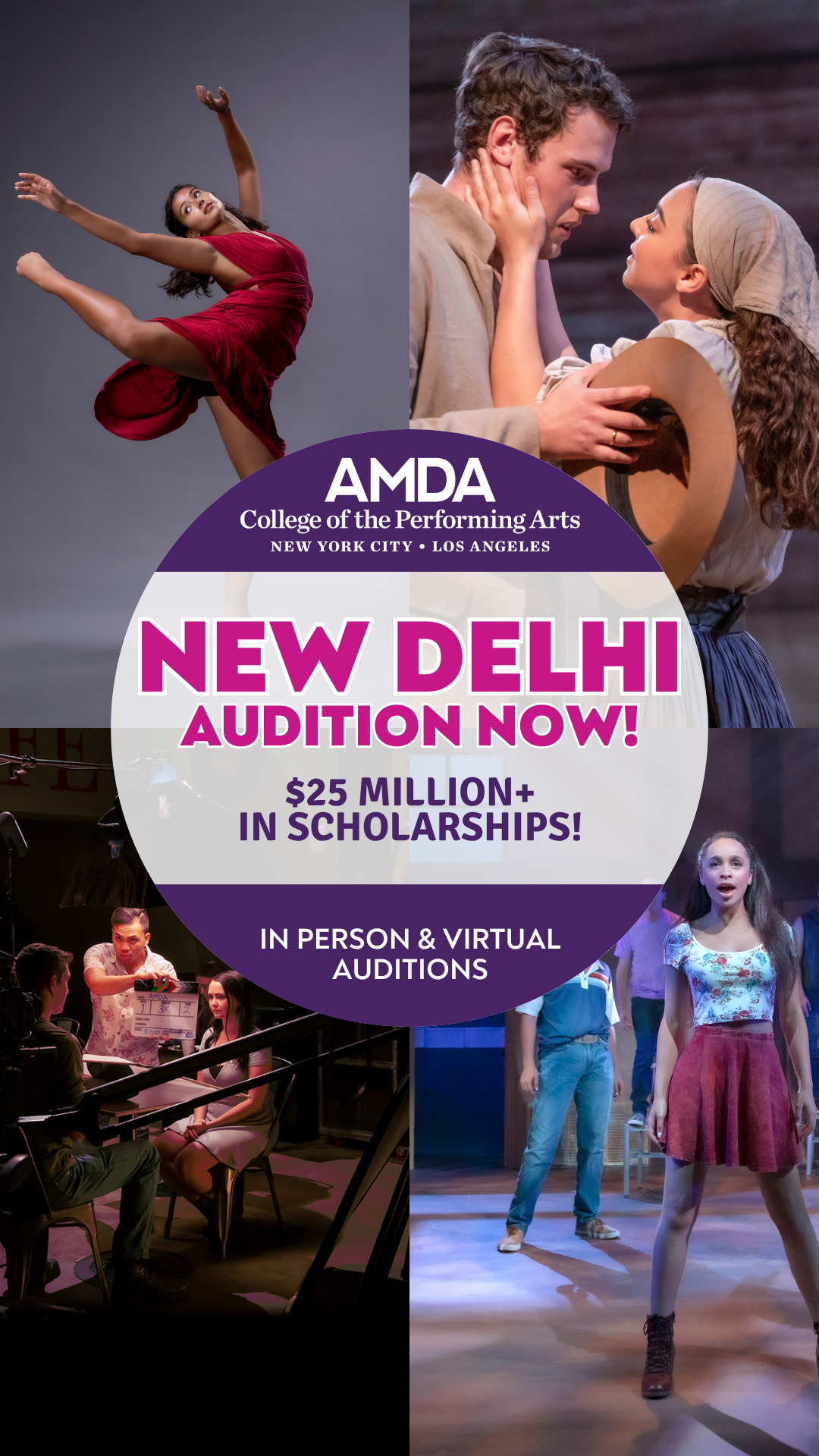 AMDA College Facebook ad
