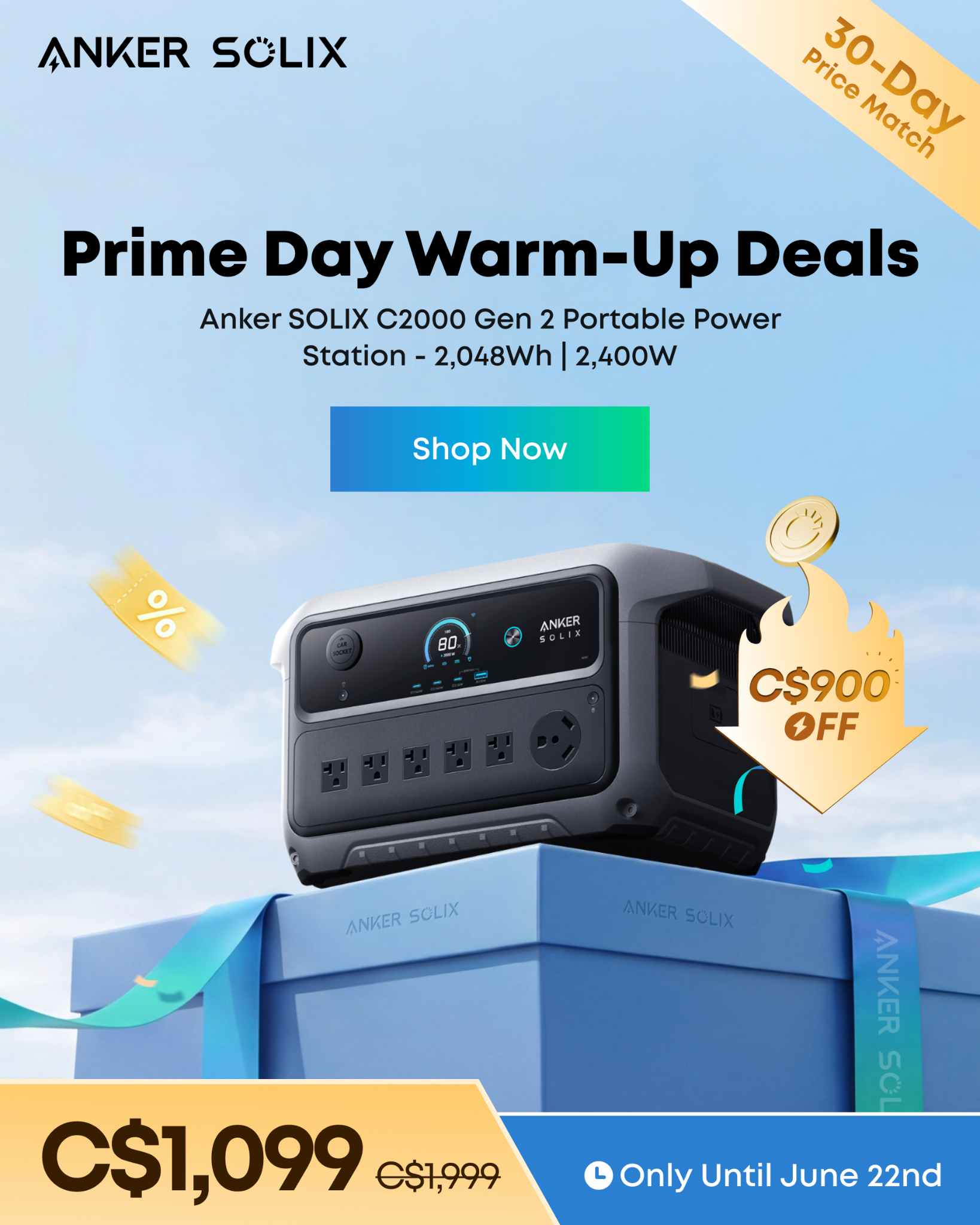 Anker SOLIX Facebook ad