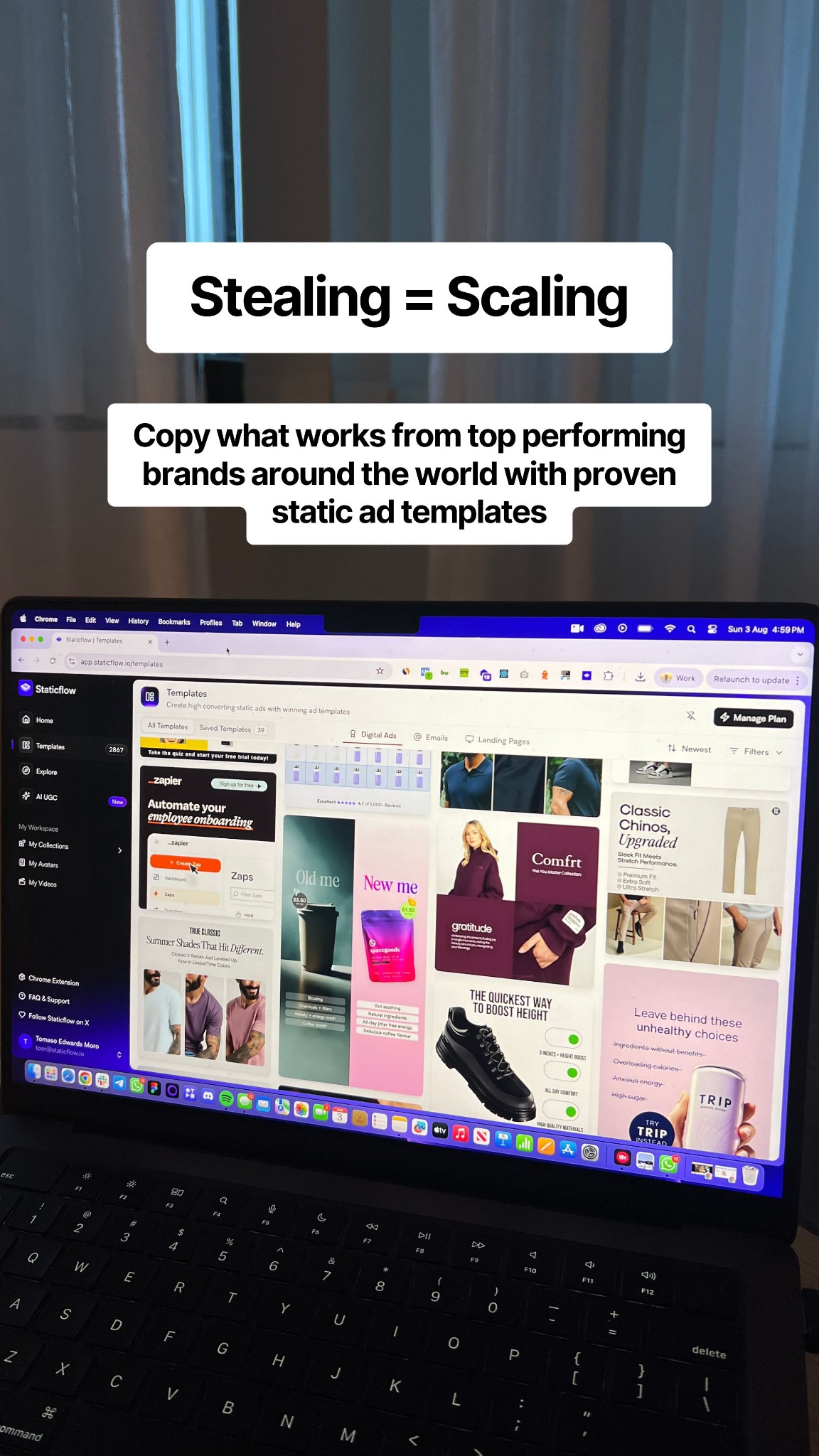 Staticflow Facebook ad