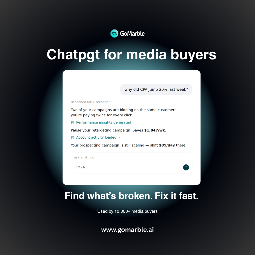 GoMarble.AI Facebook ad