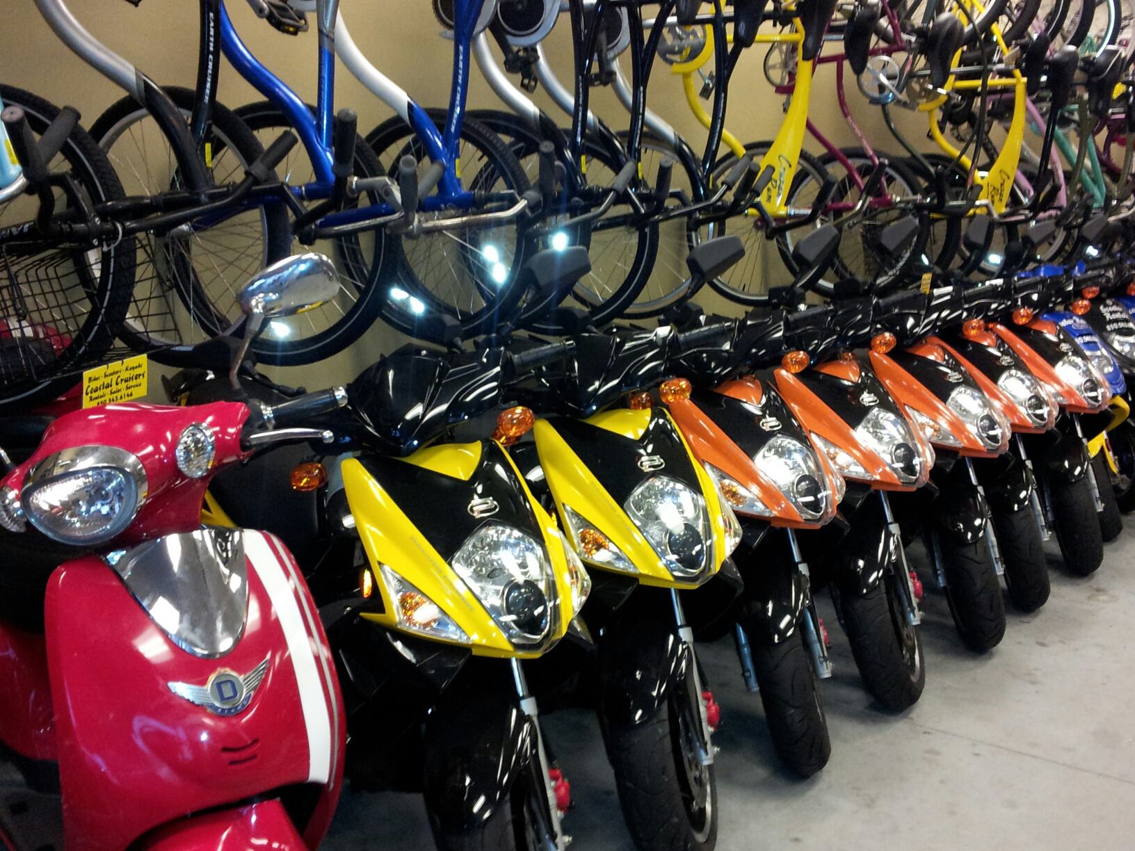 Coastal Cruisers Facebook ad: Bikes, Scooters. Golf Carts.