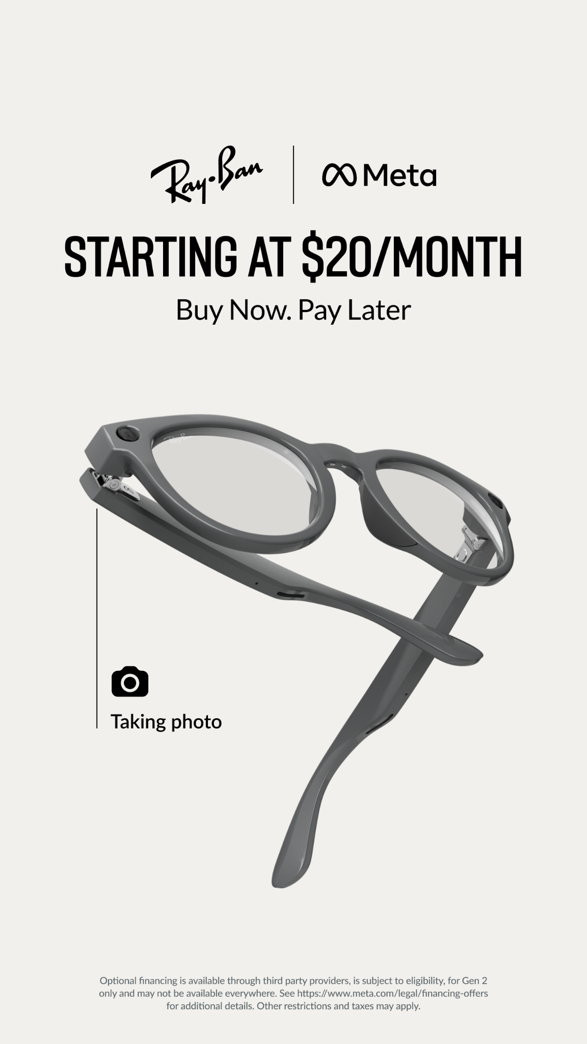 Ray-Ban Meta Facebook ad