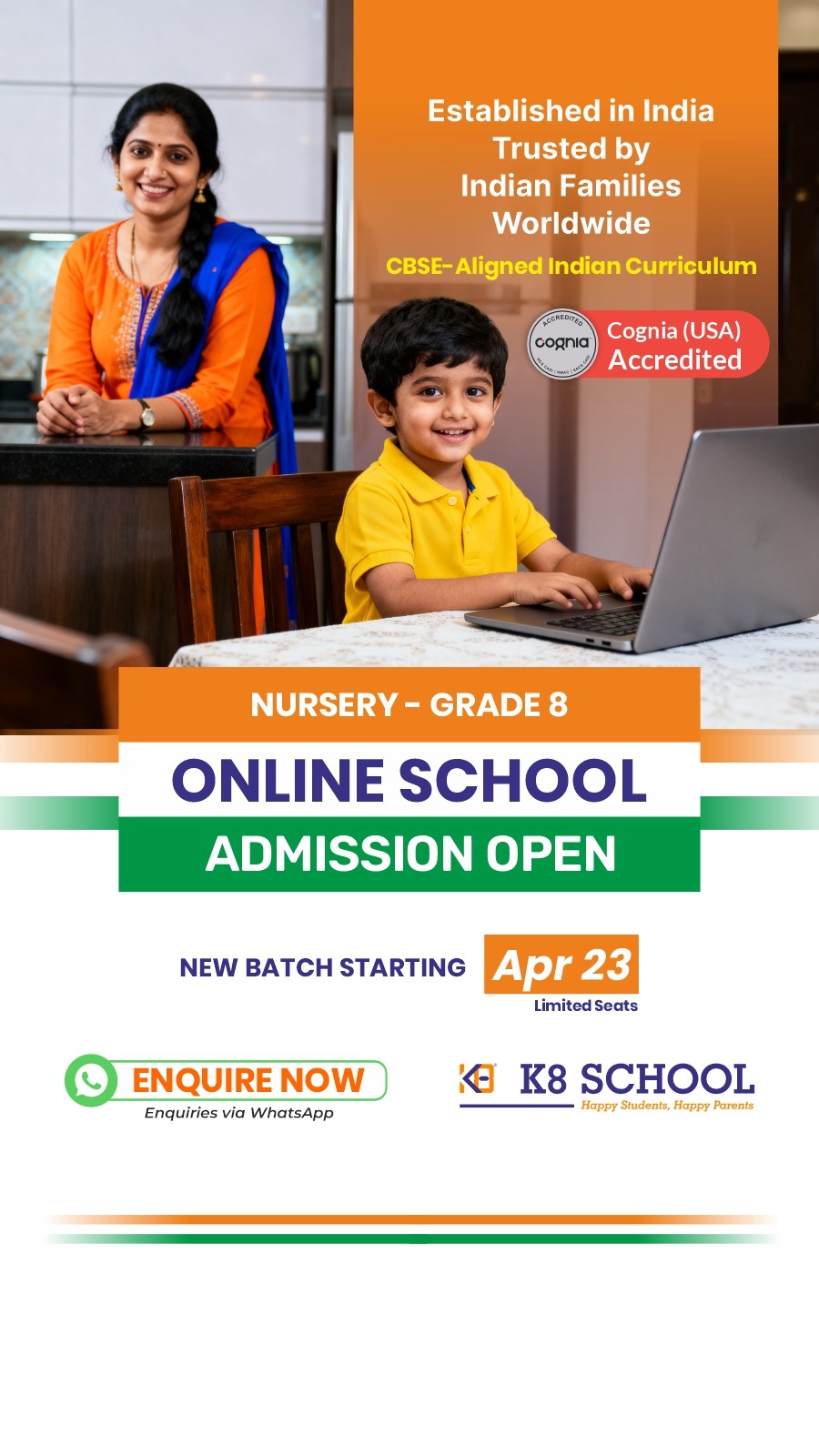 K8 School Facebook ad