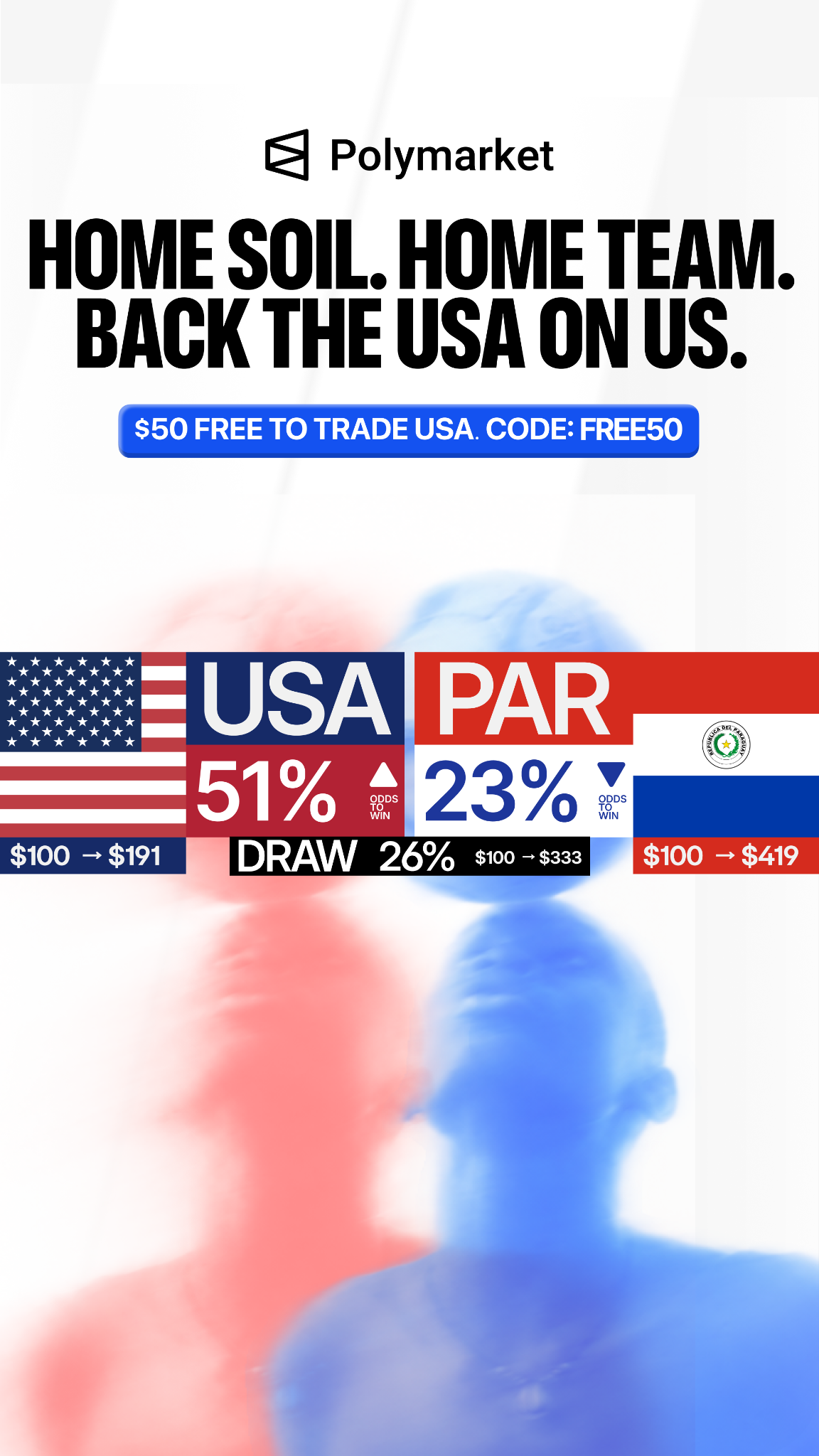 Polymarket Sports Facebook ad from Jun 11, 2026