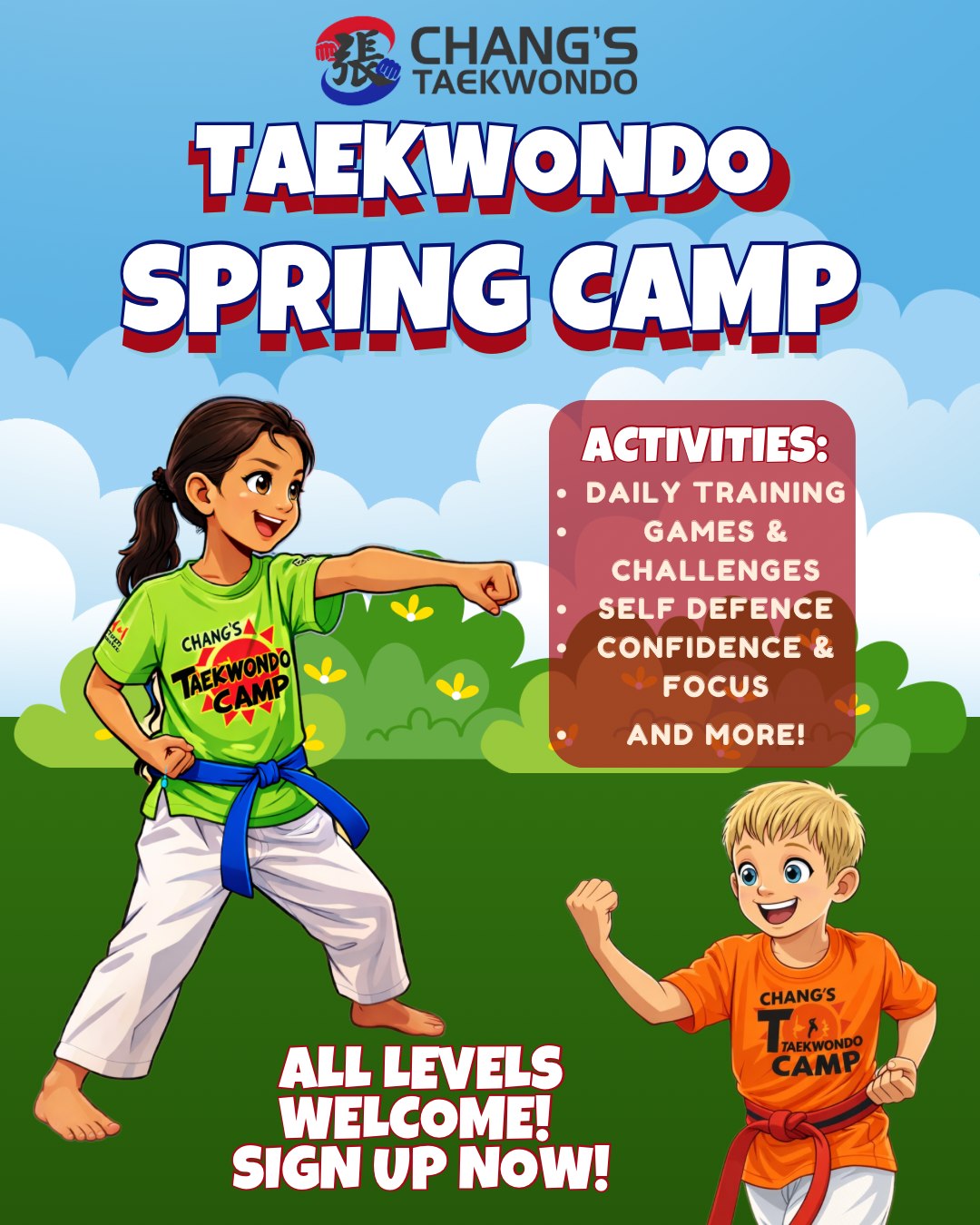 Chang's Taekwondo Cloverdale Facebook ad: Spring Camps 2026 ***CLOVERDALE***