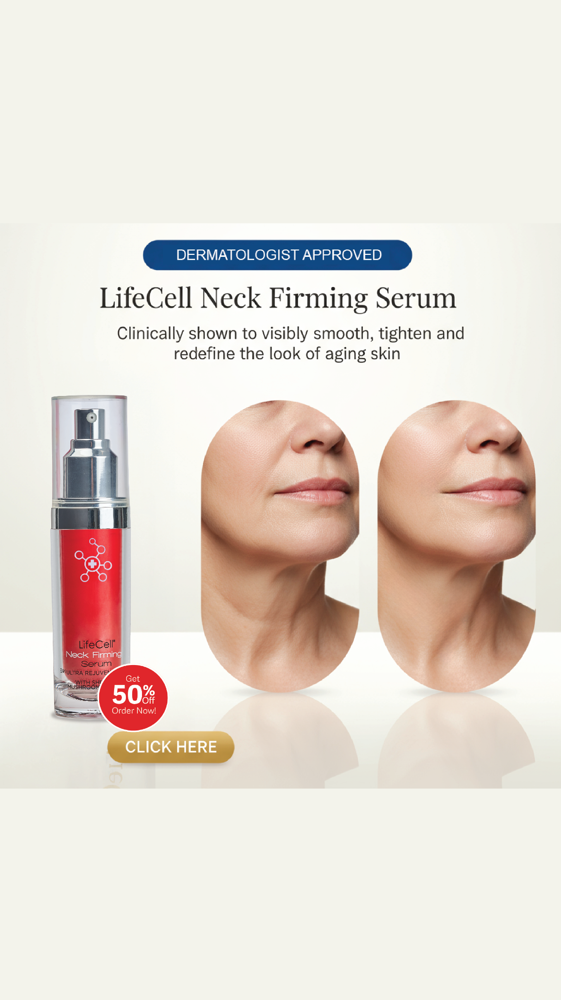 LifeCell Neck Serum Facebook ad
