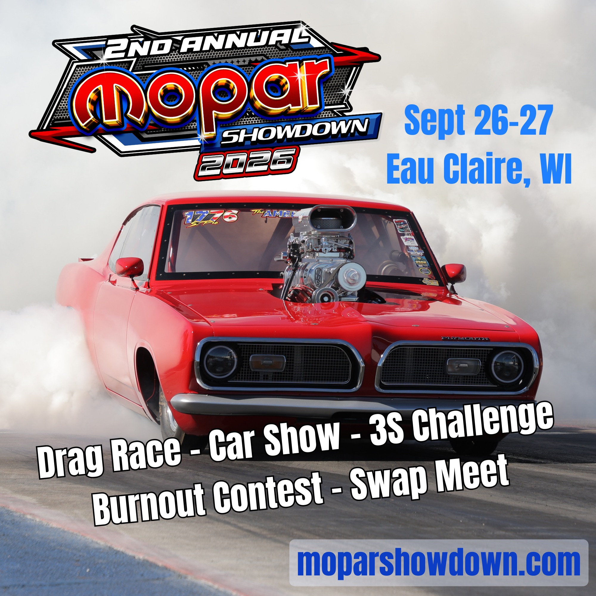The Mopar Showdown Facebook ad: Register Your Mopar Today!