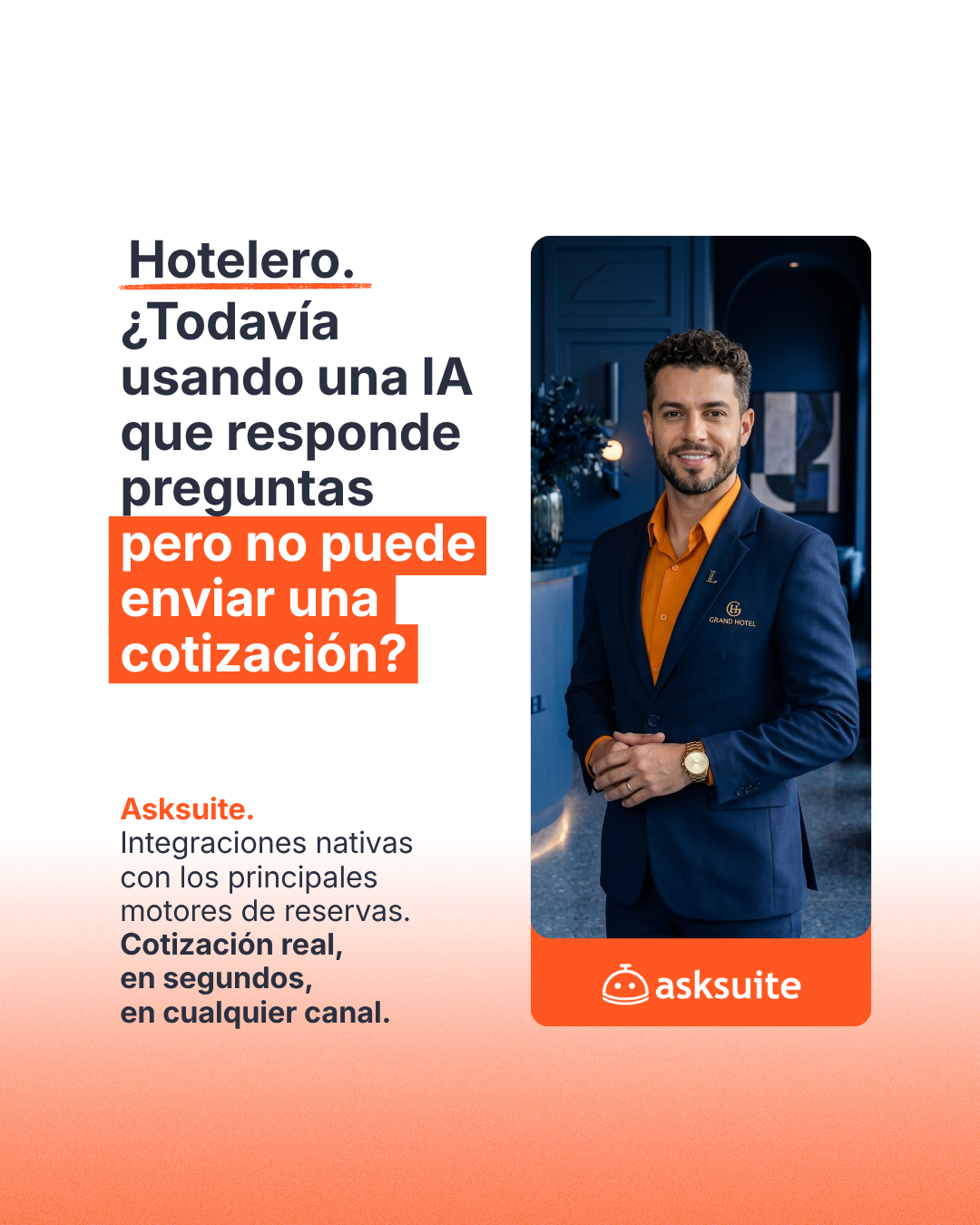 Asksuite AI Booking Assistant Facebook ad