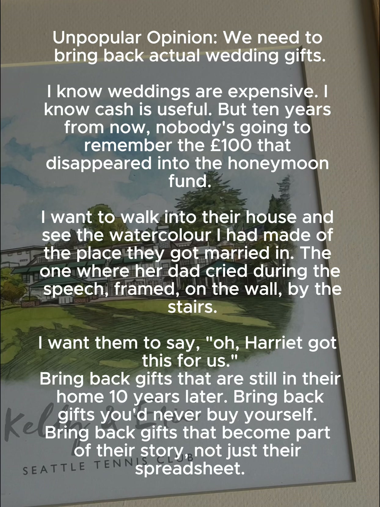 Letterfest Facebook ad: A Thoughtful Wedding Day Gift