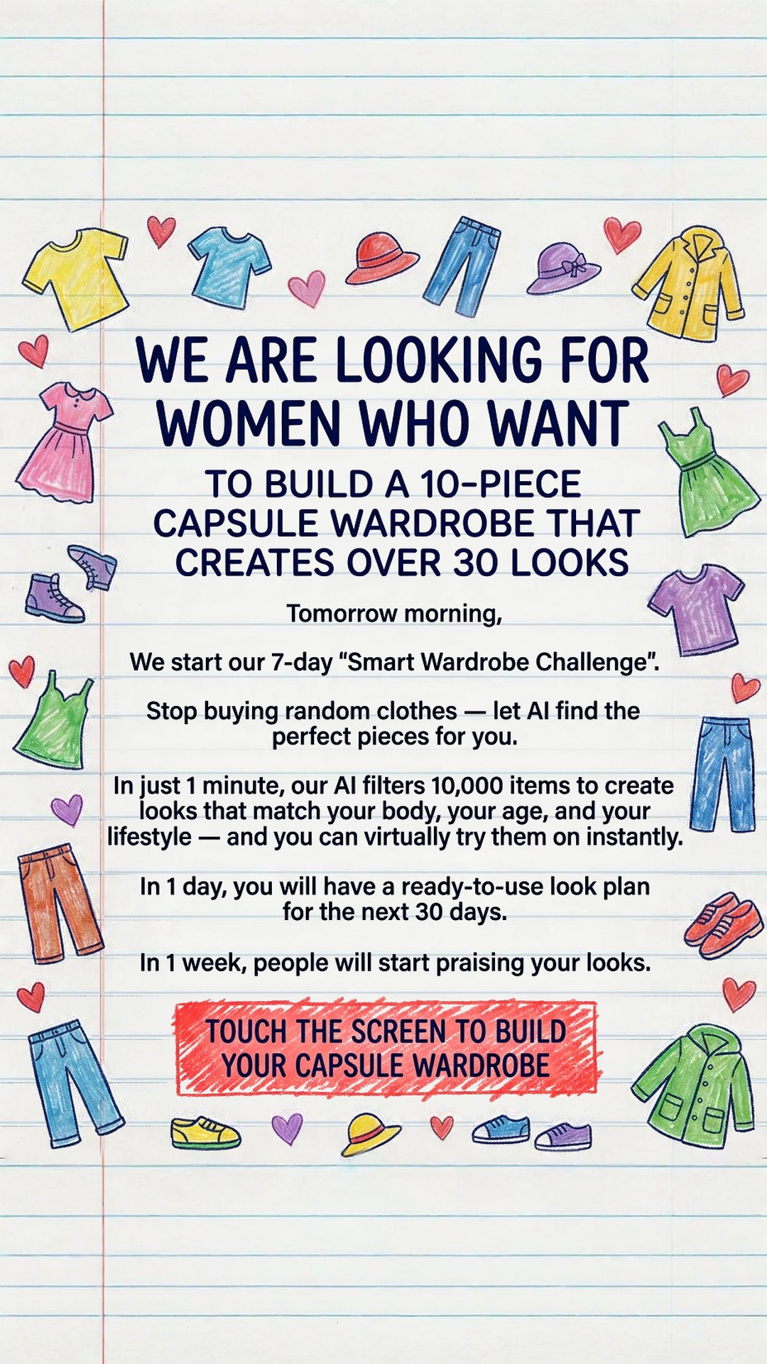 Glam app Facebook ad: Discover Easy Flattering Style
