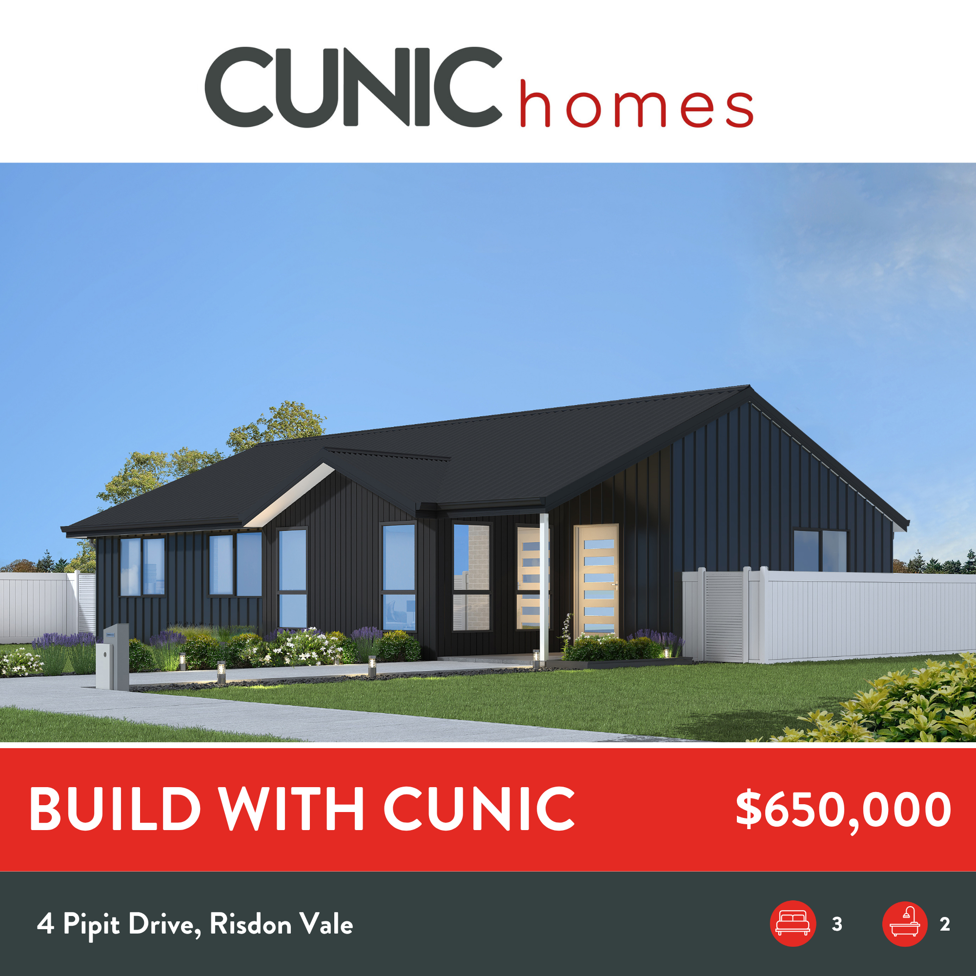 Cunic Homes Facebook ad: Register your interest | House & Land Package