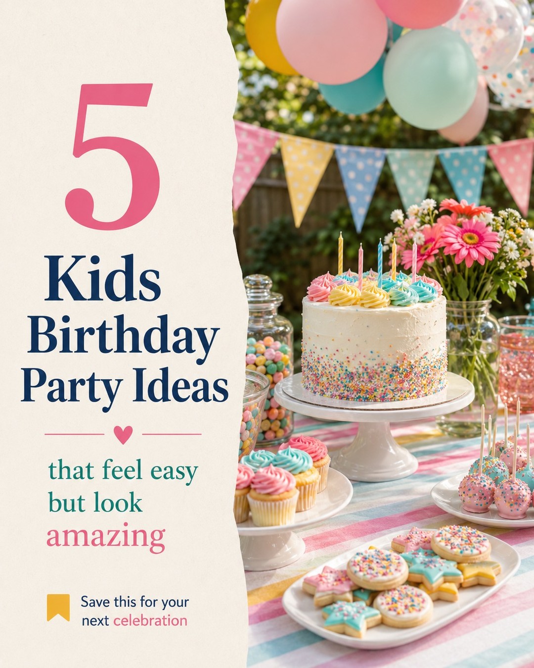 Eventifai Facebook ad: 5 kids birthday party ideas that feel easy…