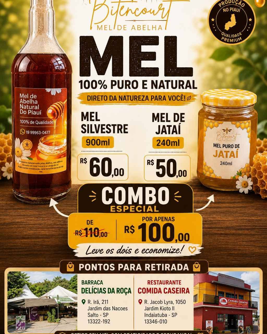 Lairton Bitencourt Facebook ad: MEL PURO DO PIAUÍ