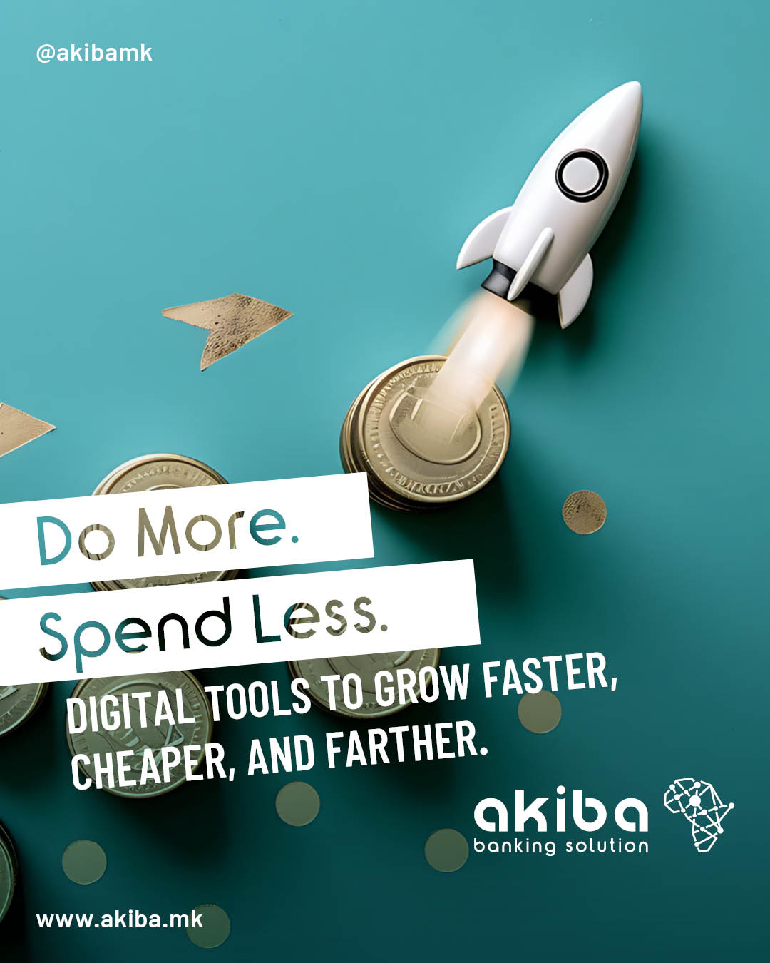 Akiba Banking Solution Facebook ad: Opening new branches is costly.