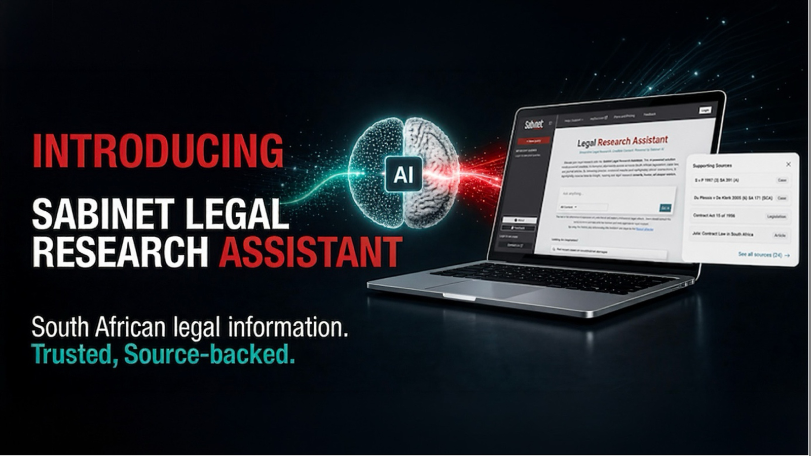 BusinessTech Facebook ad: Introducing Sabinet’s Legal Research Assistant, The AI…