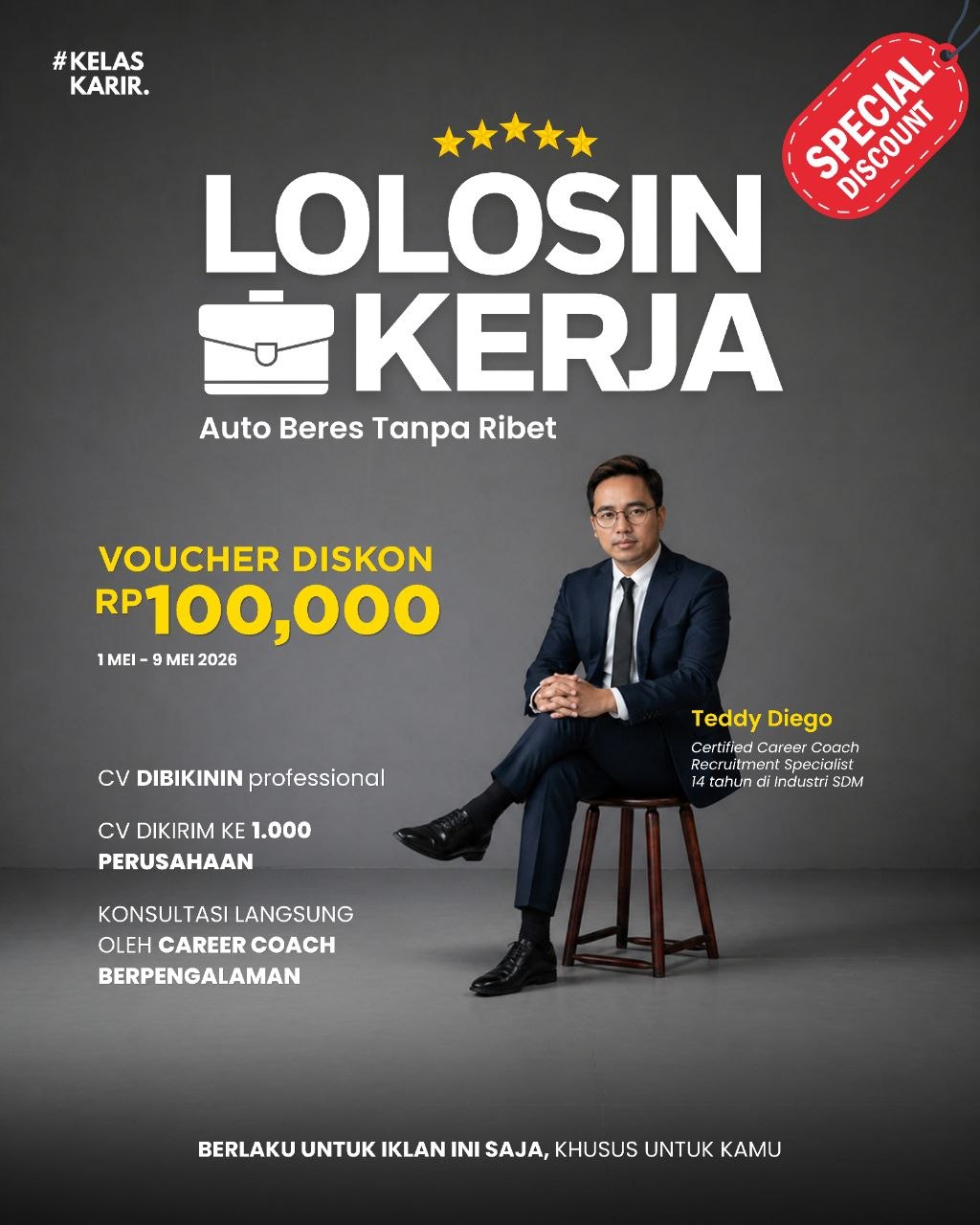 Kelas Karir Facebook ad: Cuma untuk 10 orang tercepat hari ini!