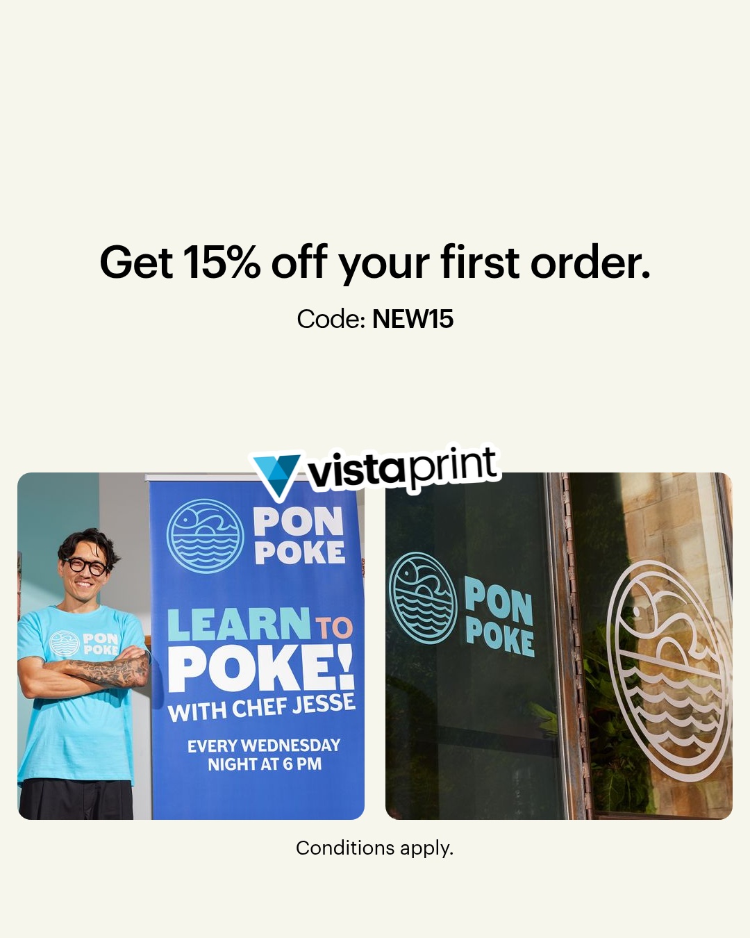 VistaPrint Facebook ad