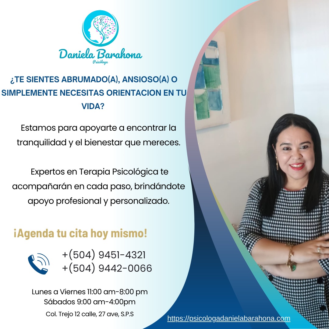 Clínica psicóloga Daniela Barahona Facebook ad: Cuidar nuestro bienestar emocional es el mejor regalo…