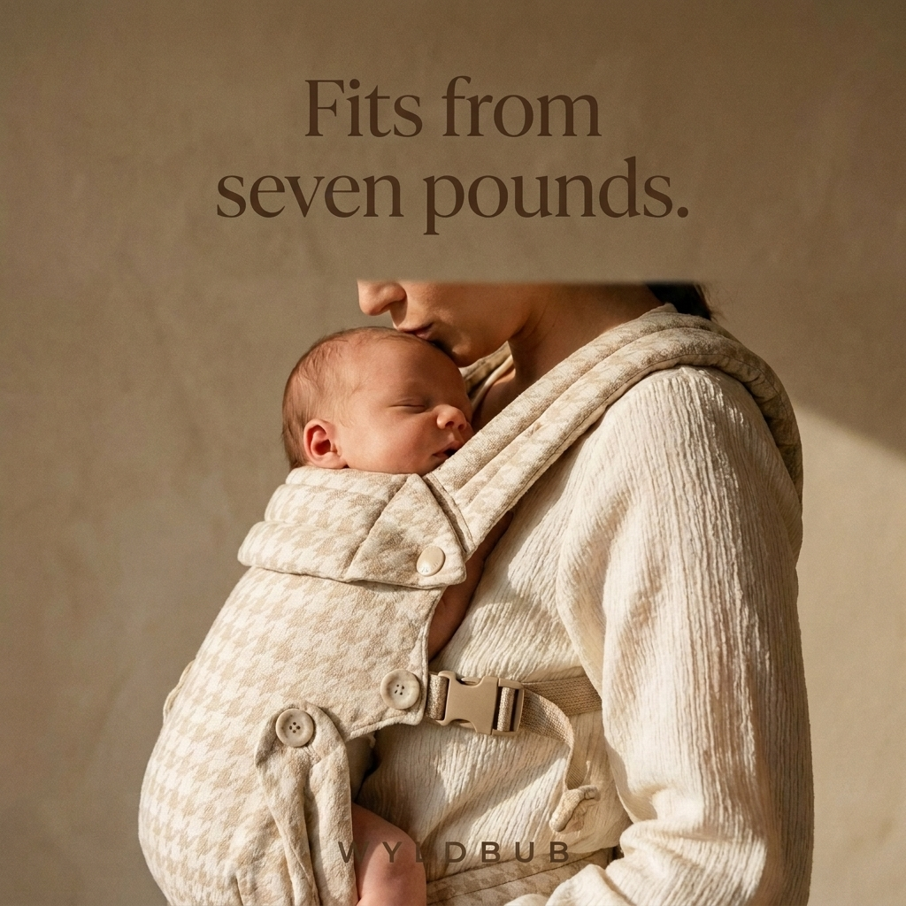 Wyld Bub Facebook ad: Fits from seven pounds.