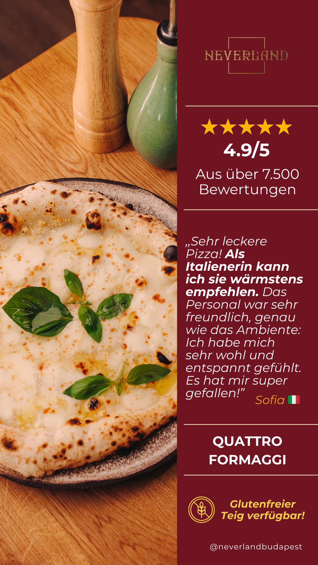 Neverland Bar • Escape Room • Pizzeria Facebook ad