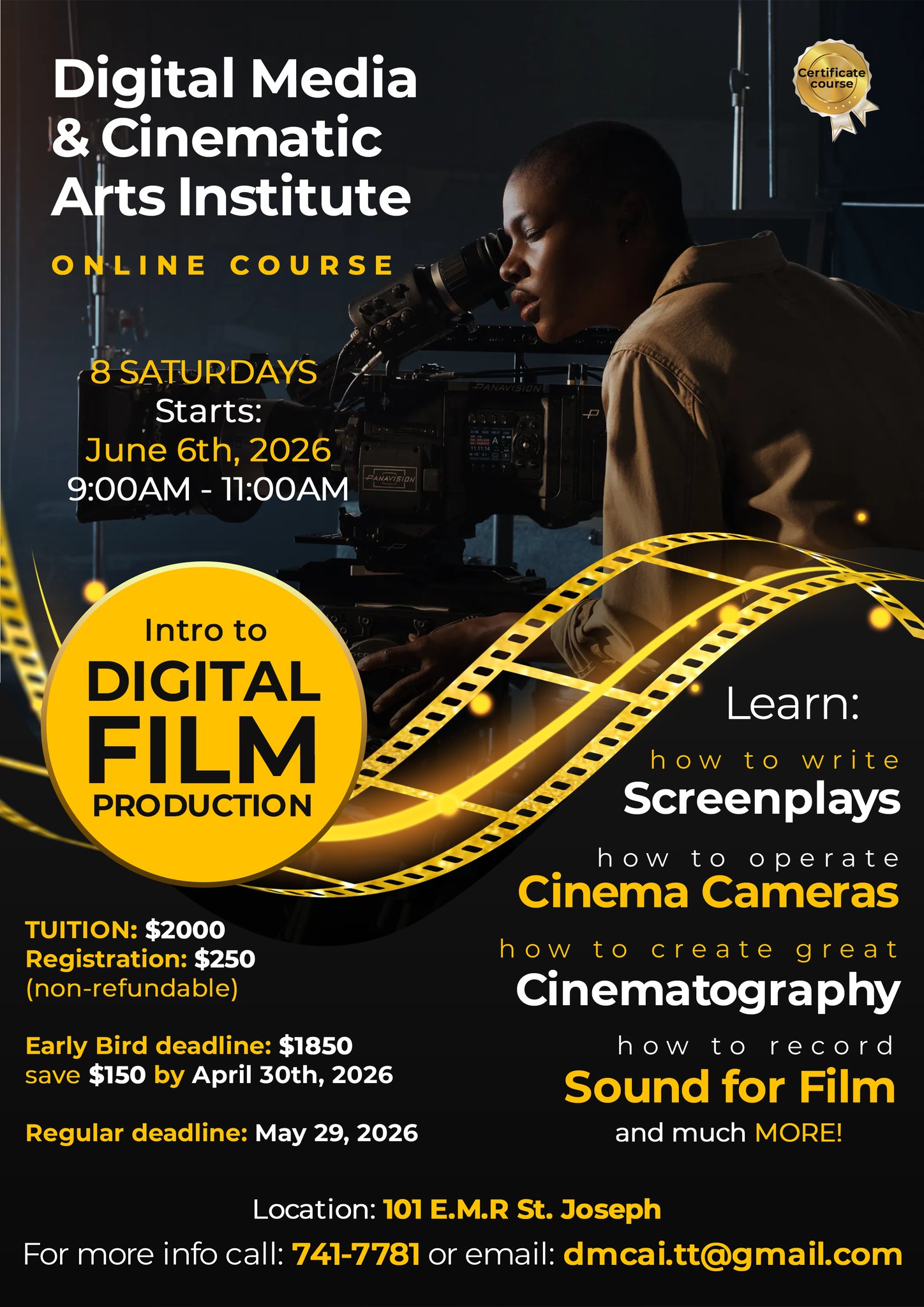 Digital Media and Cinematic Arts Institute Facebook ad: YOU ASKED… WE DELIVERED