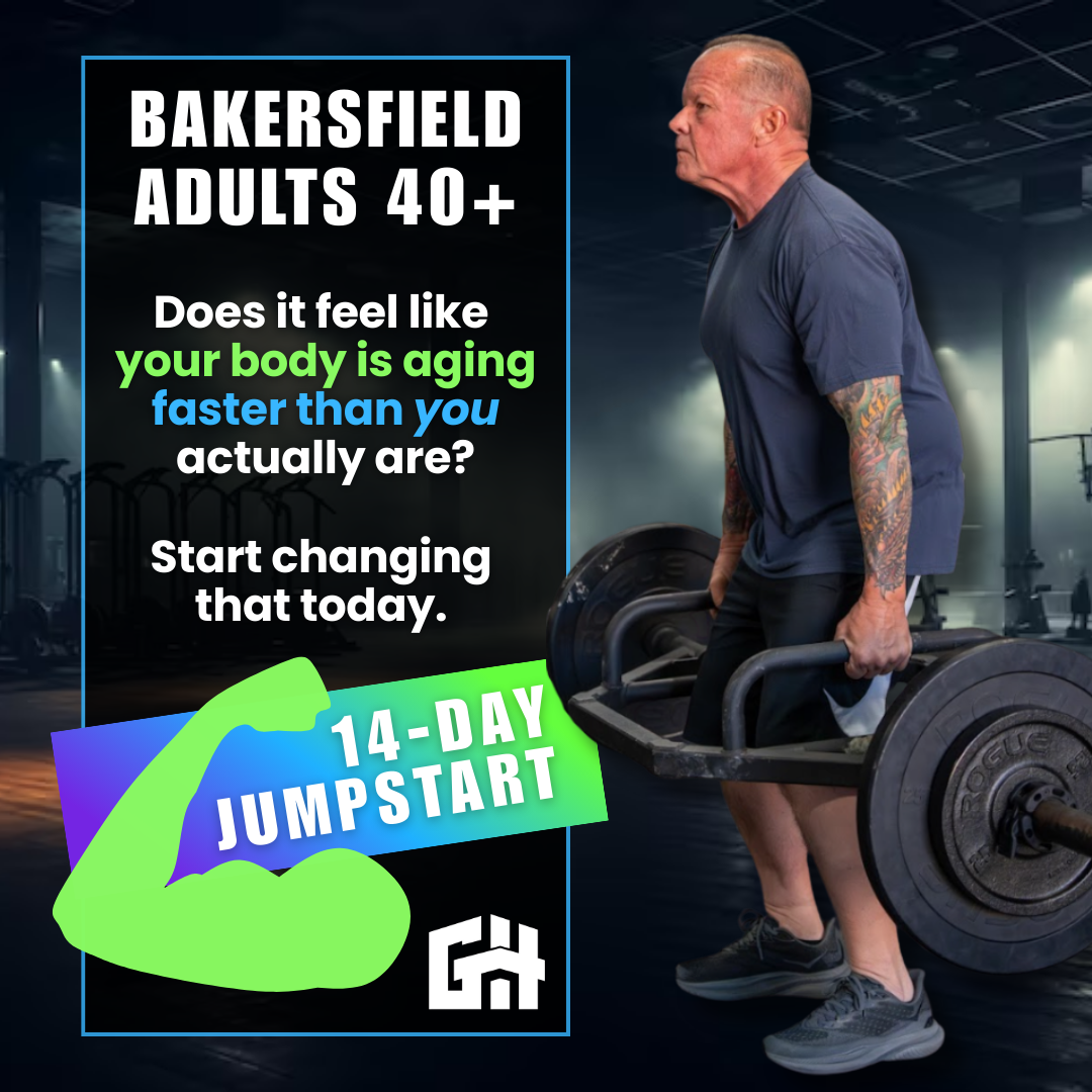 Grindhäus Strength & Conditioning Facebook ad: 𝟏𝟒-𝐃𝐚𝐲 𝐉𝐮𝐦𝐩𝐬𝐭𝐚𝐫𝐭, 𝐅𝐞𝐞𝐥 𝐁𝐞𝐭𝐭𝐞𝐫…