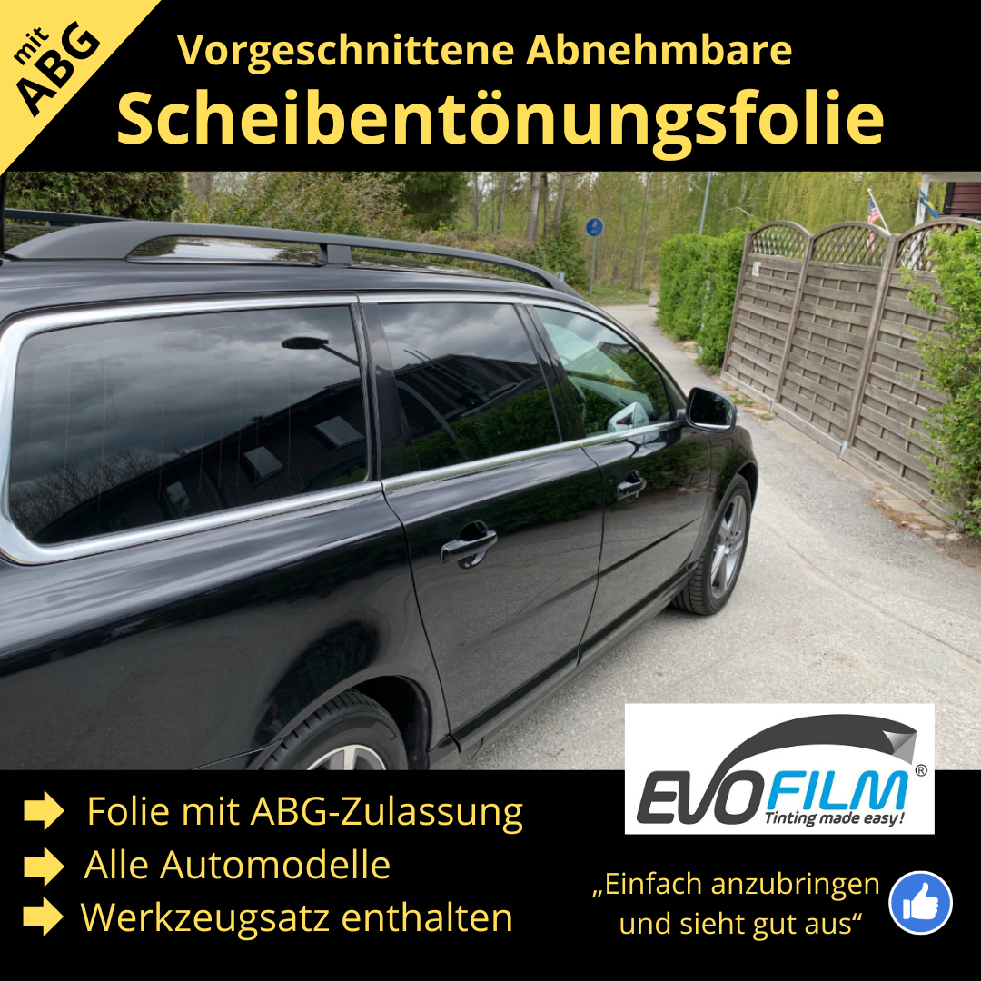 Evofilmshop.com Facebook ad: Werksgetönte Scheiben reichen nicht aus