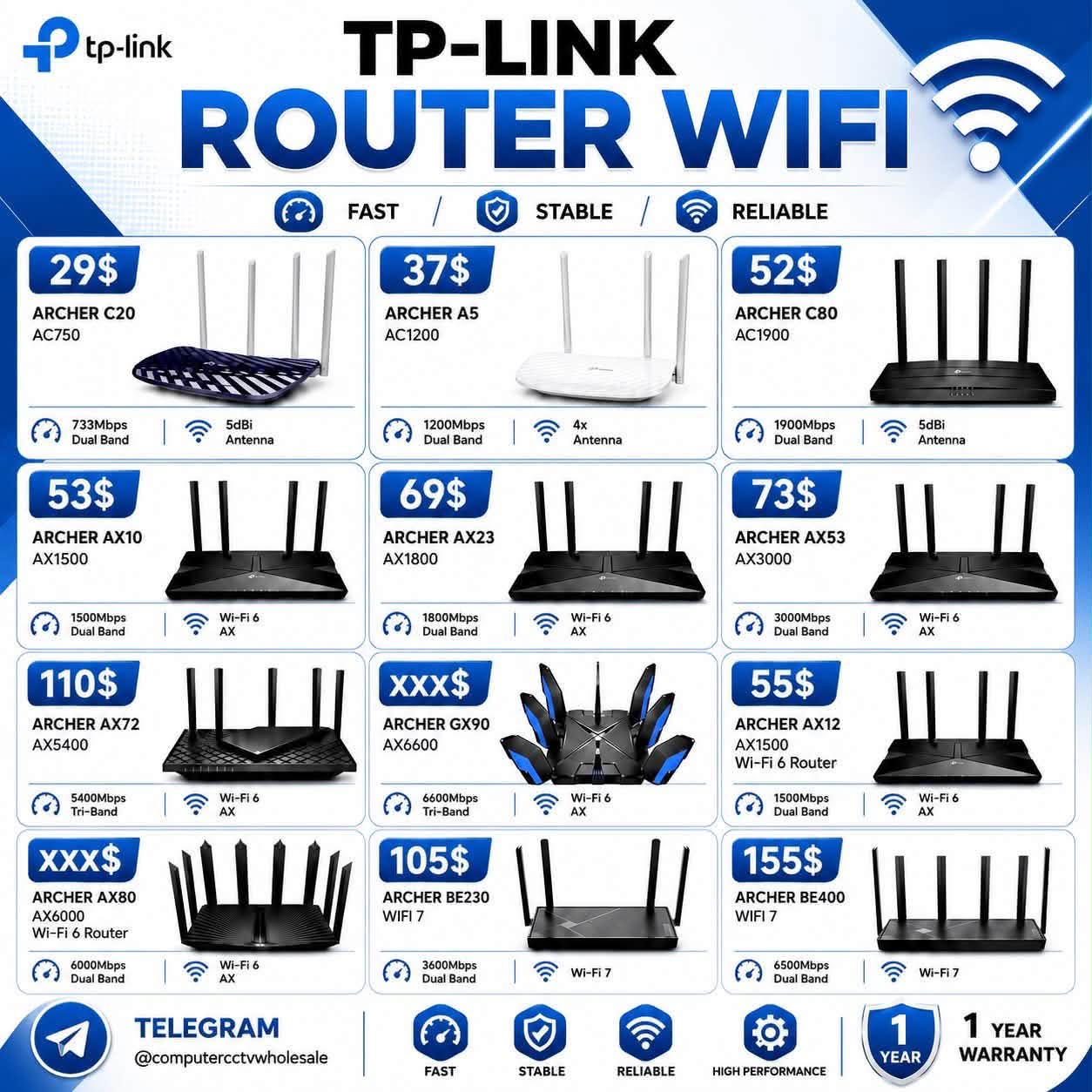 Computer and CCTV Wholesale Facebook ad: បោះដុំ & លក់រាយ Network Products គ្រប់ប្រភេទ