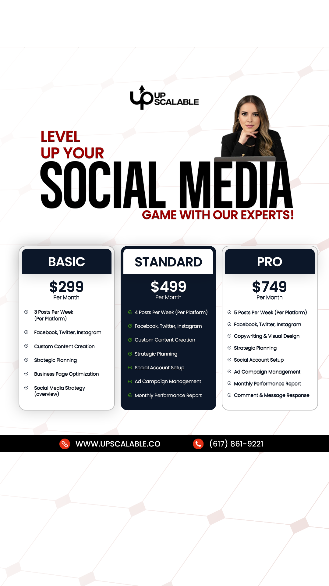 Upscalable Facebook ad