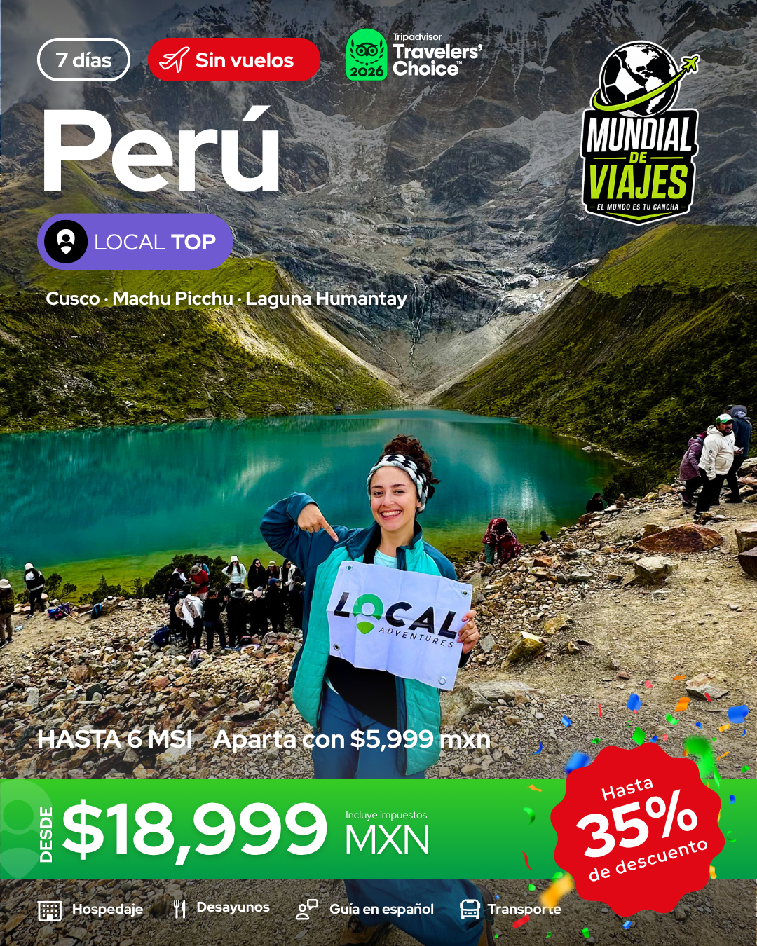 LocalAdventures Facebook ad: Reserva aquí