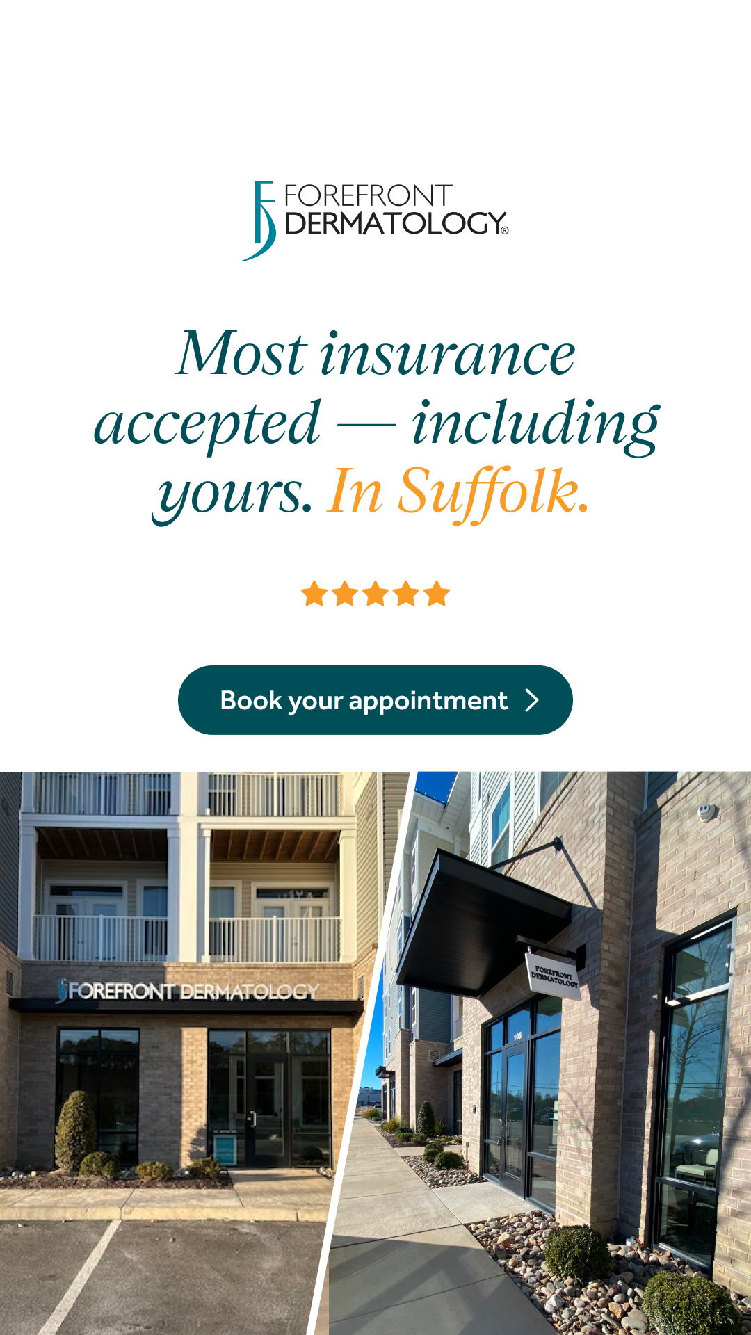 Forefront Dermatology Suffolk Facebook ad from Jun 15, 2026