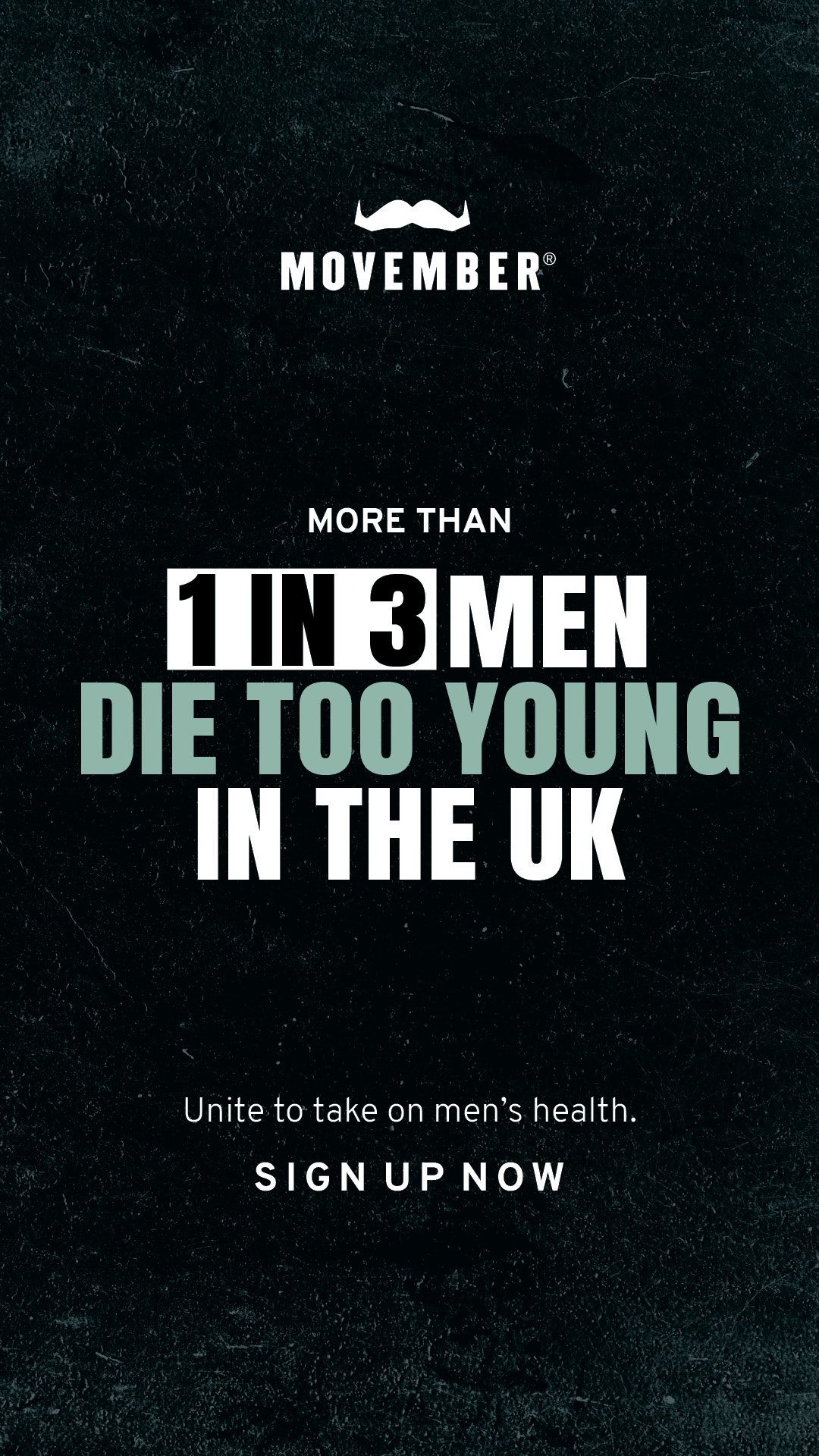 Movember UK Facebook ad: Do Movember. Change men’s health.