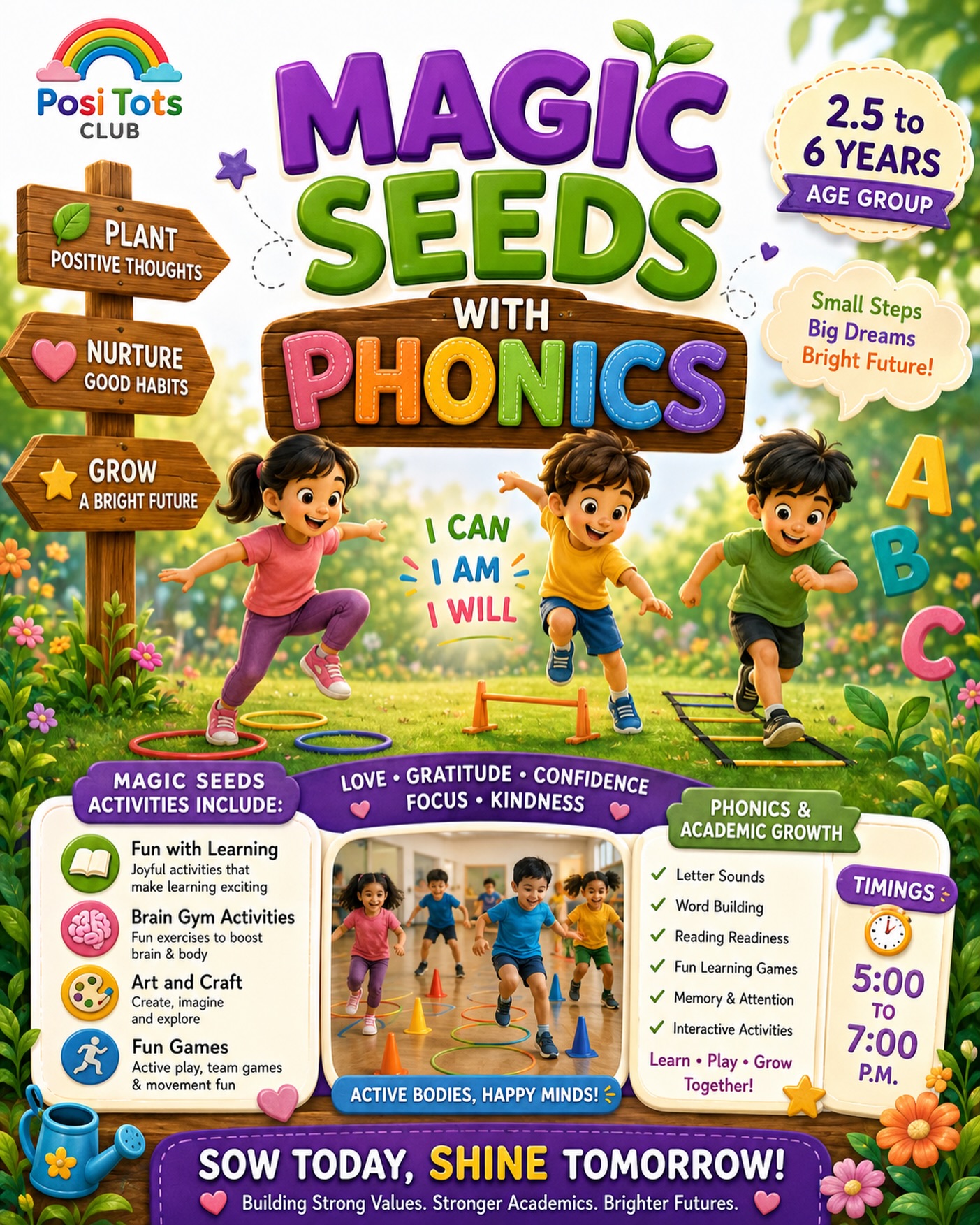 Posi Tots Club Facebook ad: PARENTS KIDS REGISTER