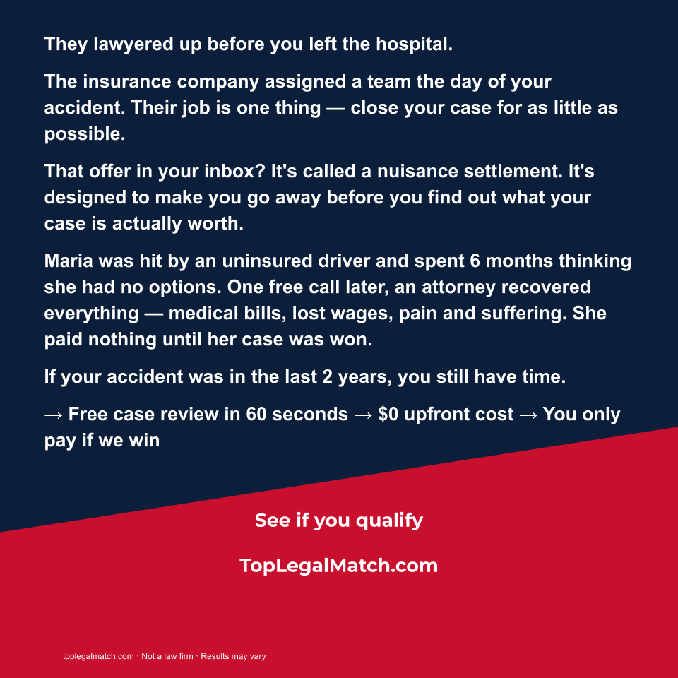Top Legal Match Facebook ad: Accident Victim? You Have Rights.