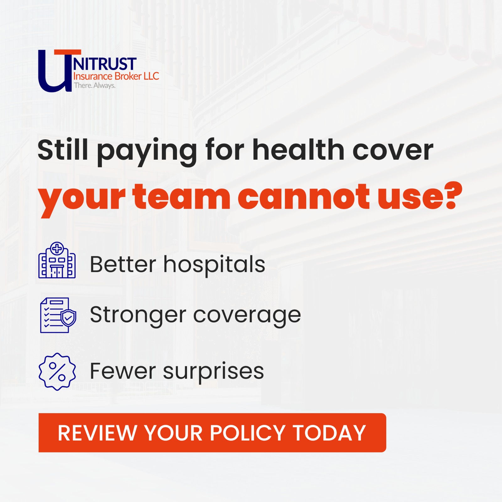 Unitrust Insurance Brokers Facebook ad
