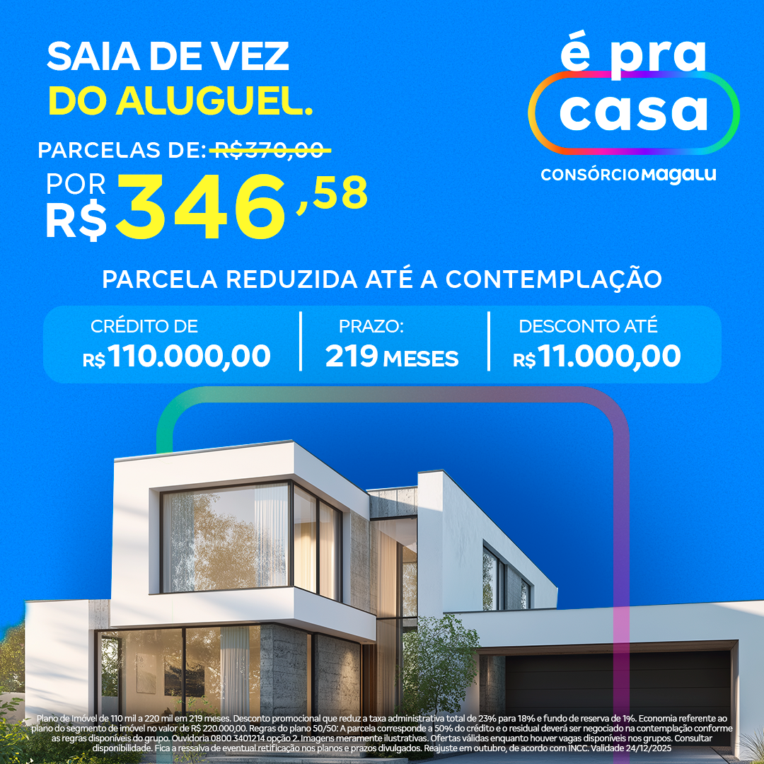 Consórcio Magalu Facebook ad from Dec 9, 2025