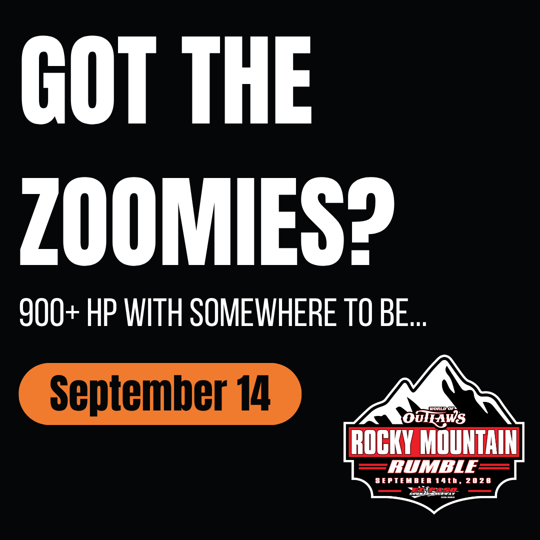 World of Outlaws Sprint Car Series Facebook ad: COLORADO TRY TO KEEP UP.