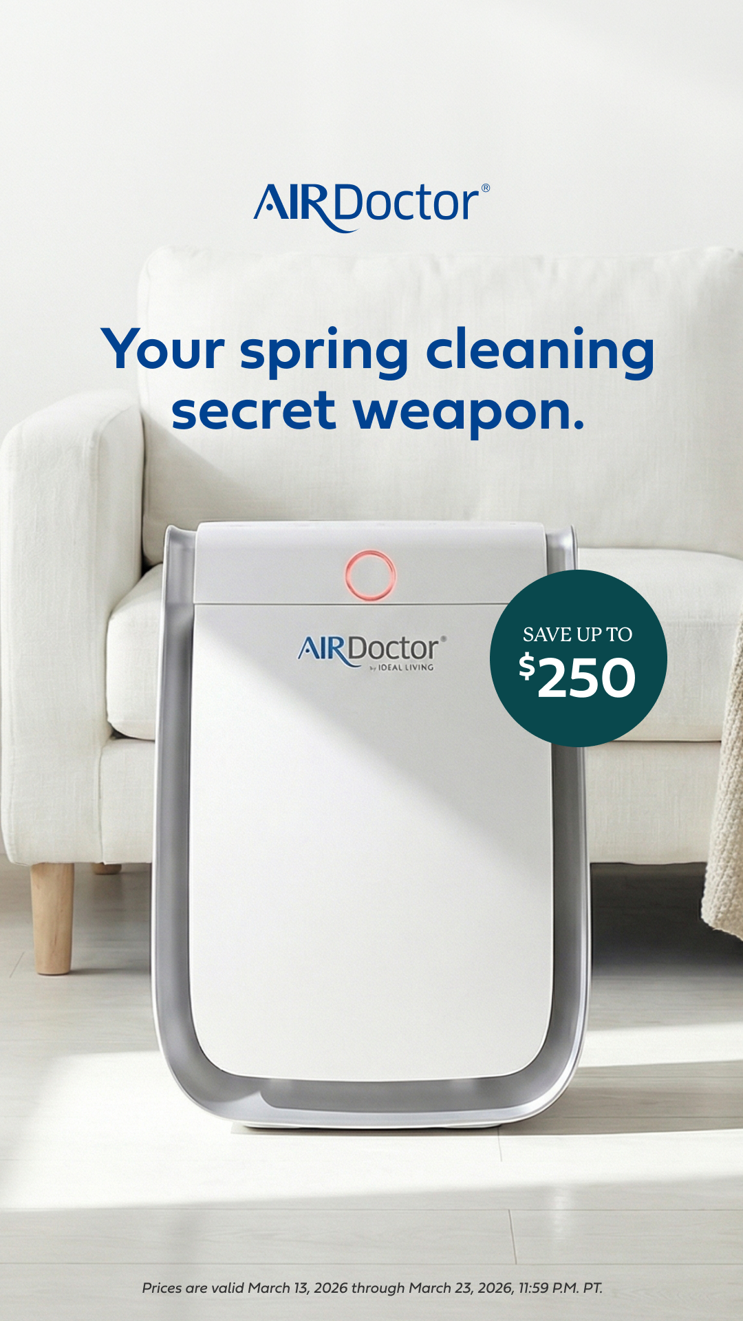 AirDoctor Pro Facebook ad from Mar 16, 2026