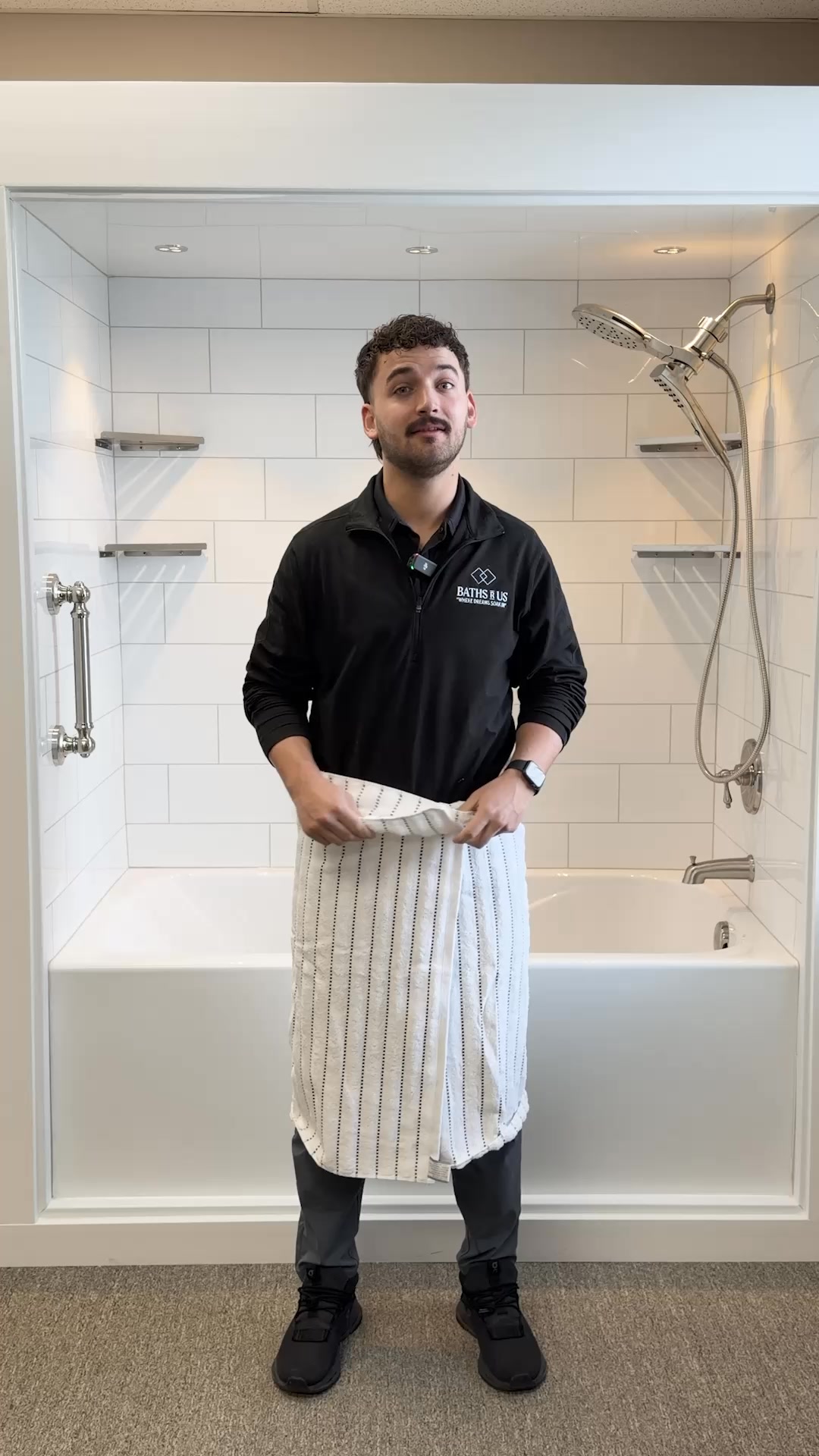 Baths R Us Facebook ad: Built To Last. Backed For Life.