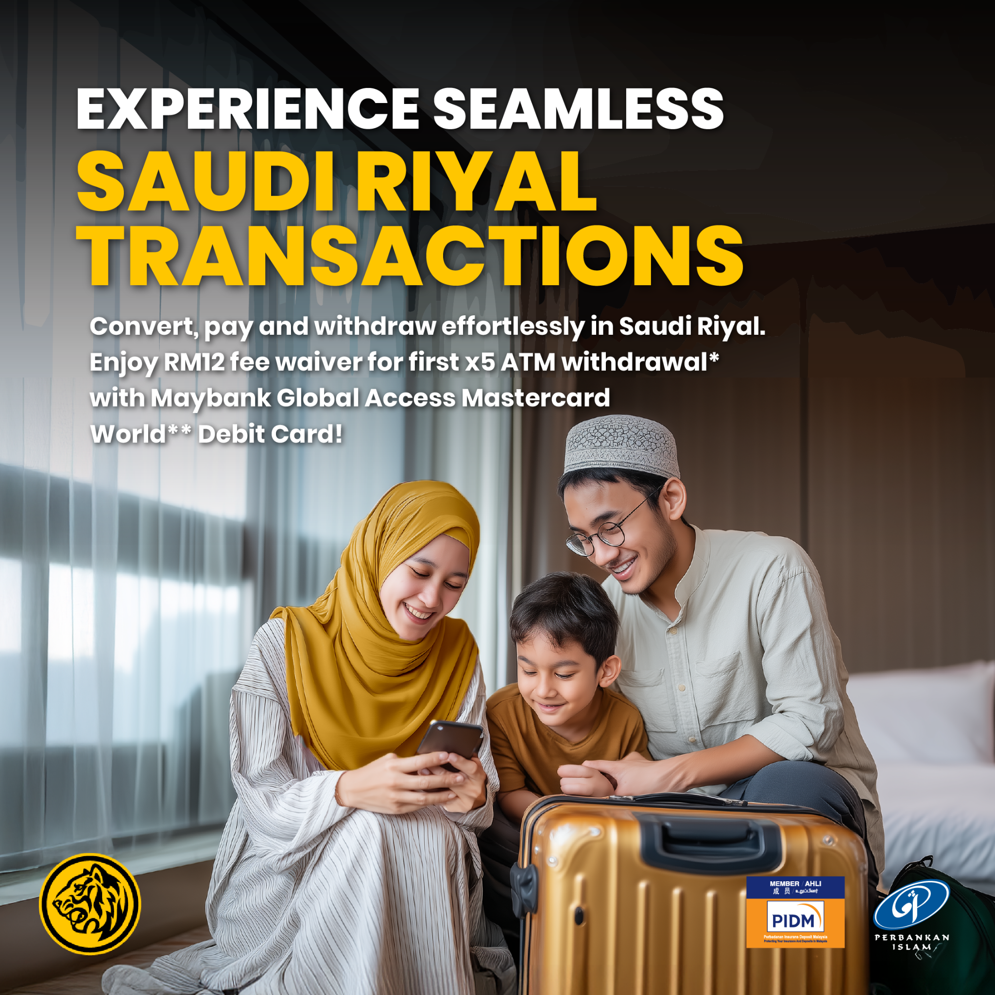 Maybank Islamic Facebook ad: Enjoy RM12 fee waiver for first x5 ATM…