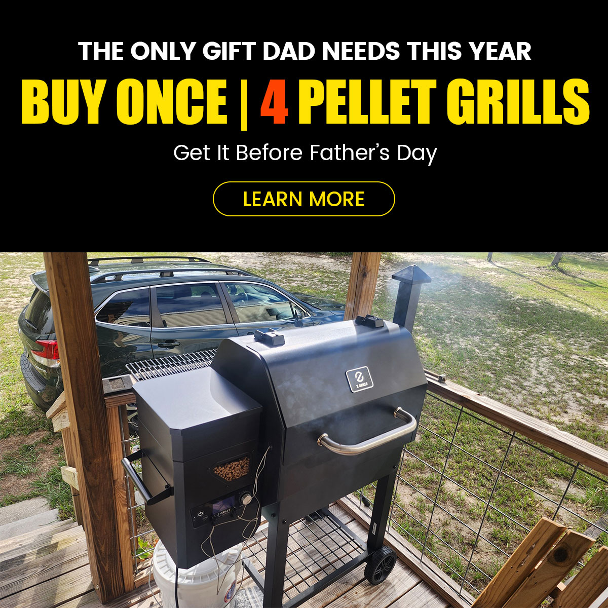 Z Grills Facebook ad: THE GIFT DAD WILL ACTUALLY USE