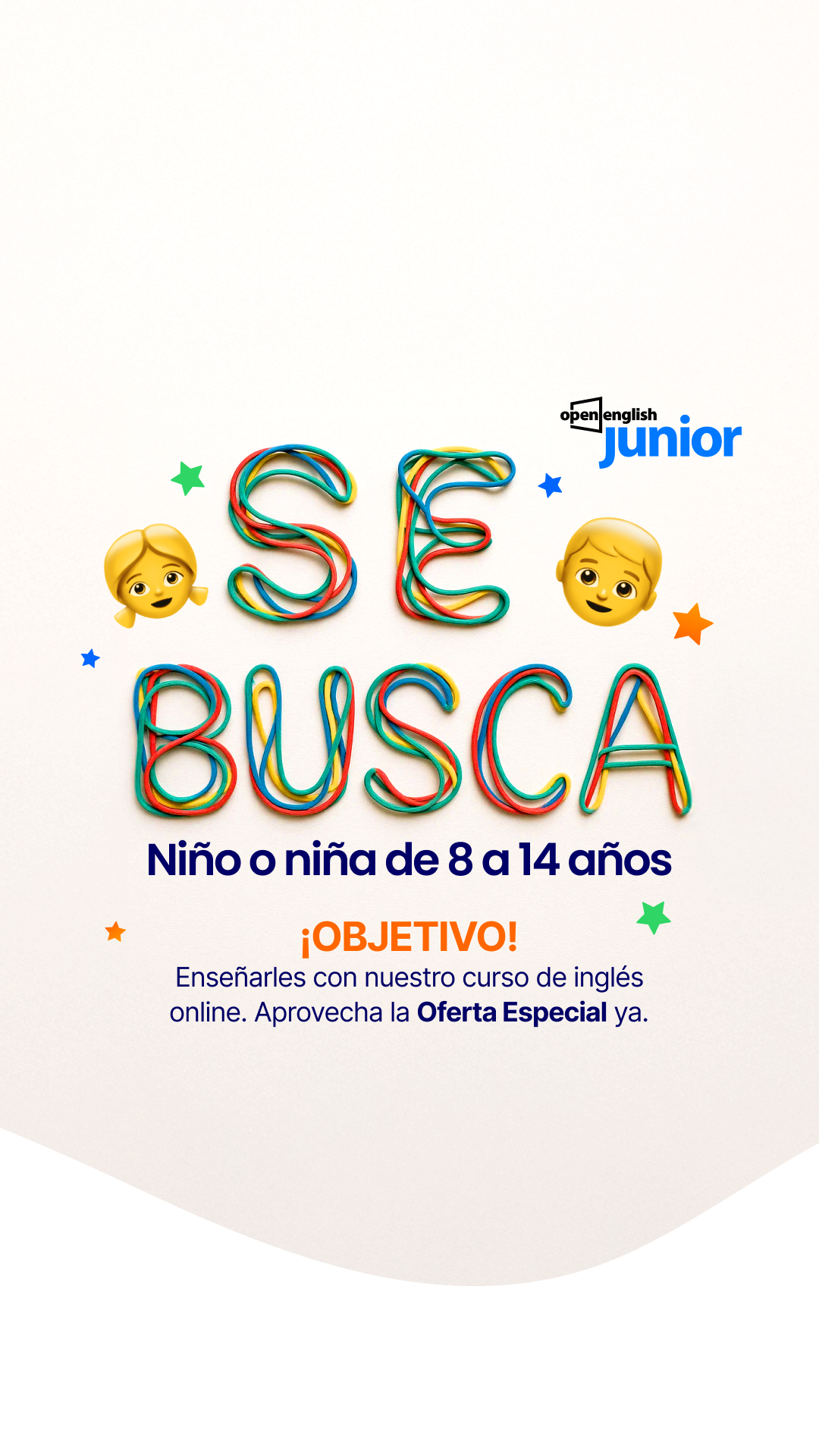 Open English Junior Facebook ad
