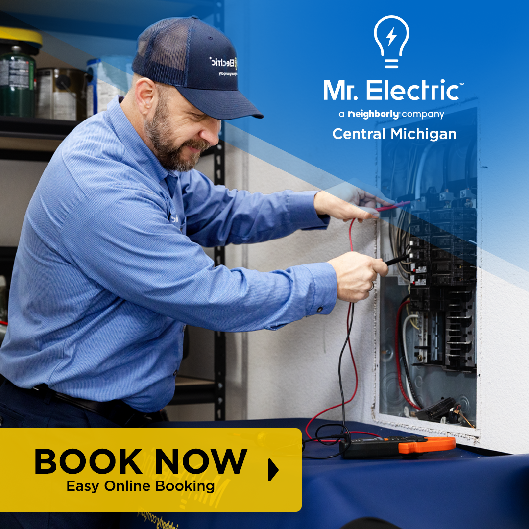 Mr. Electric of Central Michigan Facebook ad: Keep Your Home Powered Safely