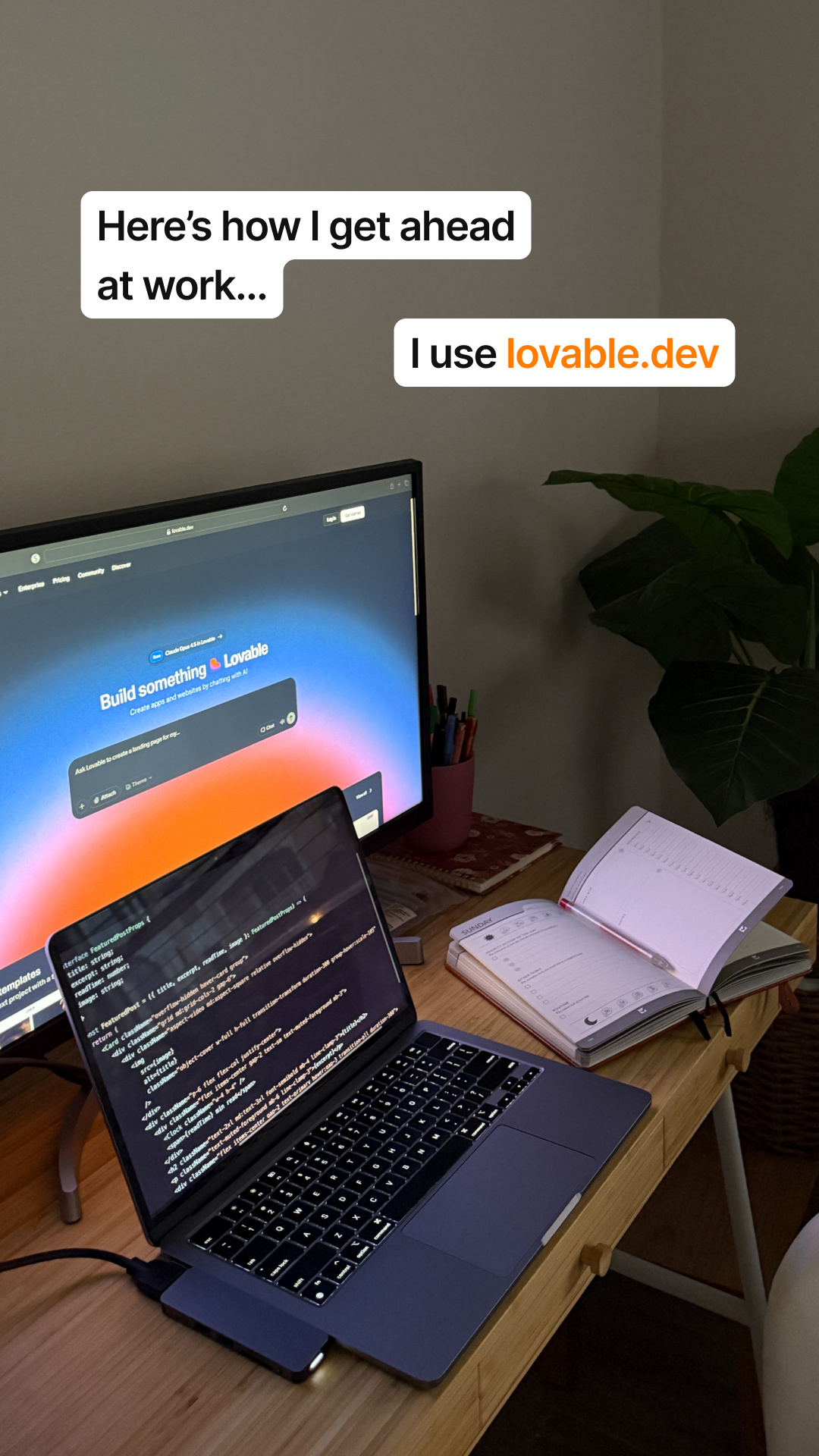 Lovable.dev Facebook ad