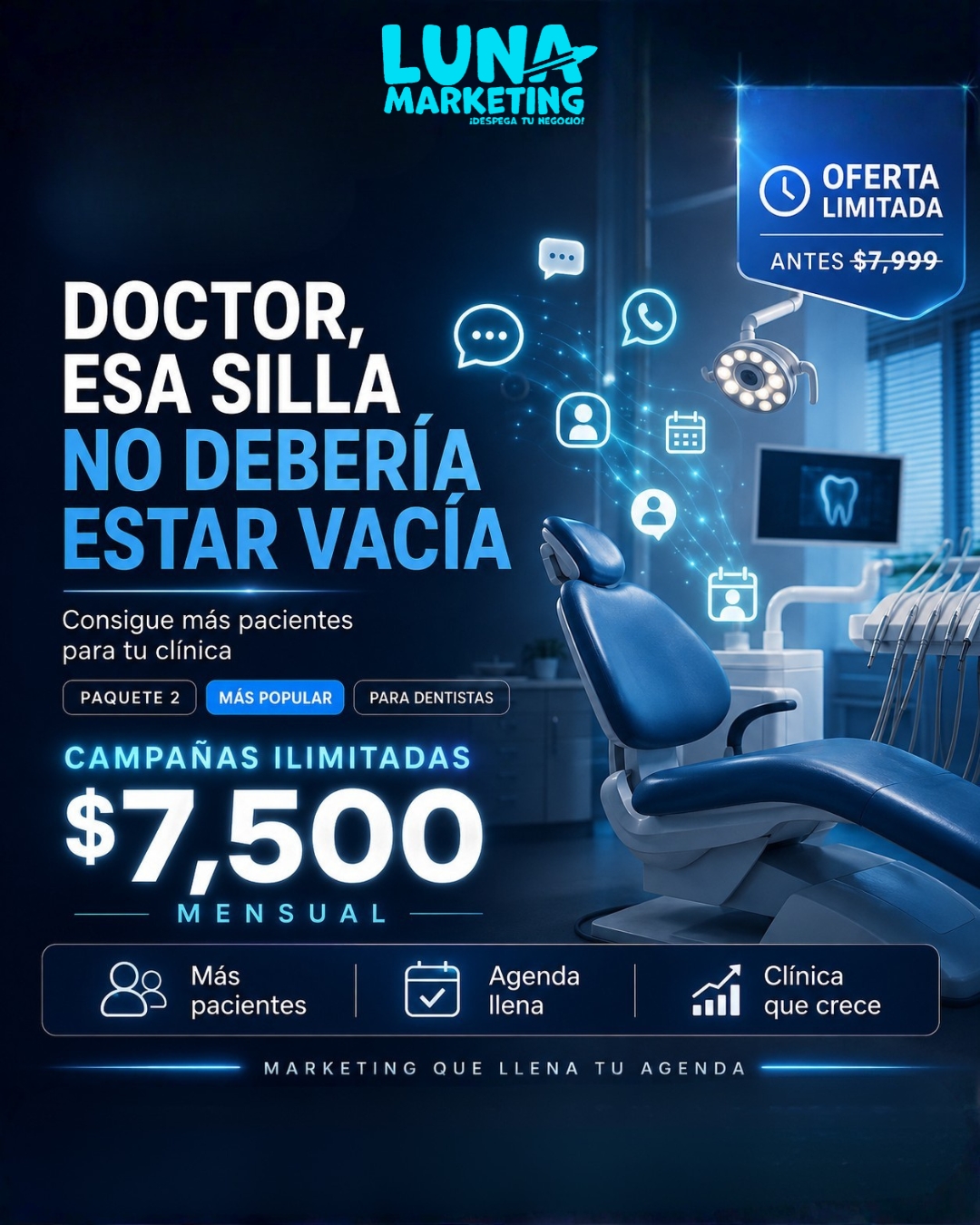 Marketing para clínicas dentales y spas Facebook ad