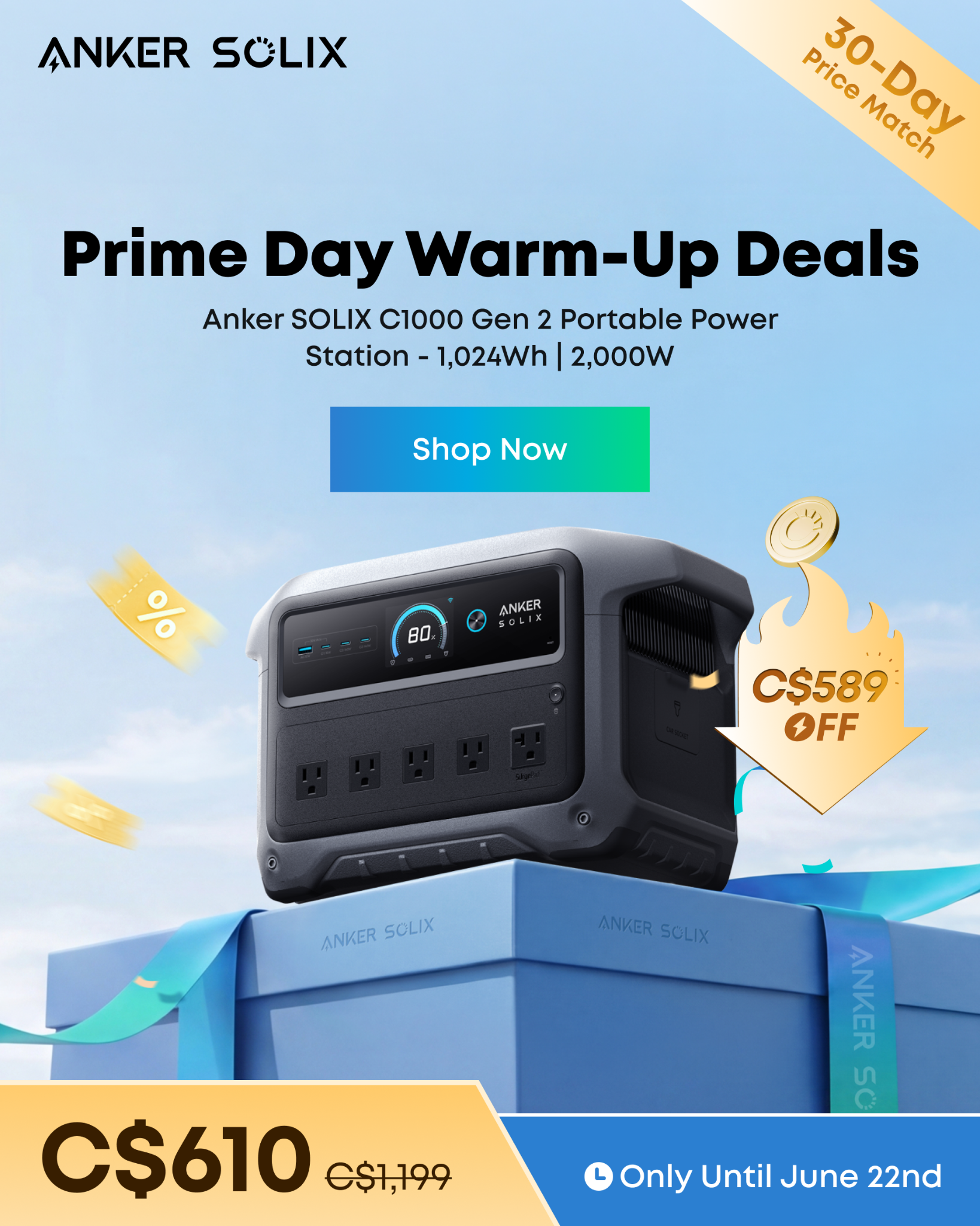 Anker SOLIX Facebook ad