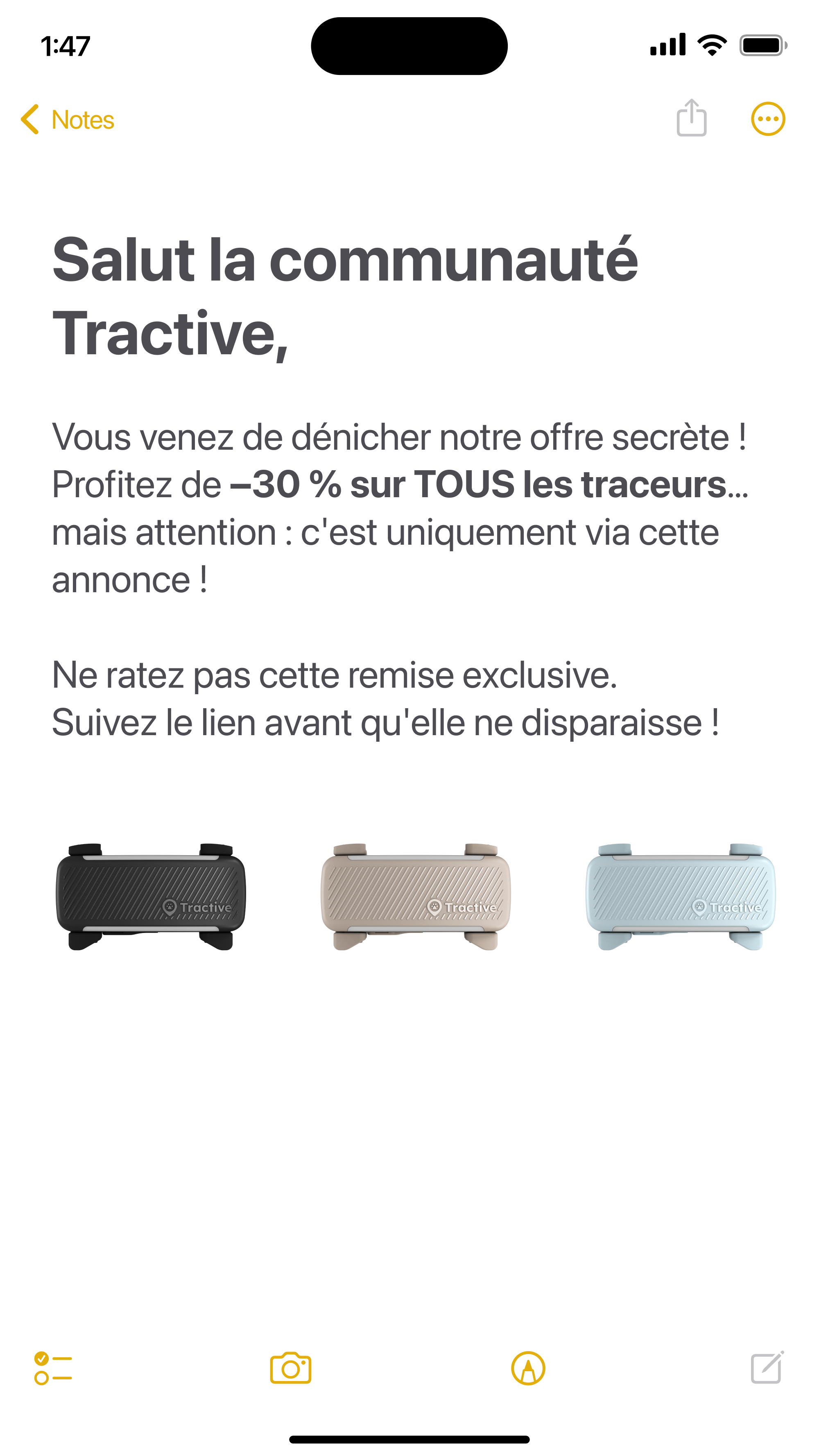 Tractive Facebook ad