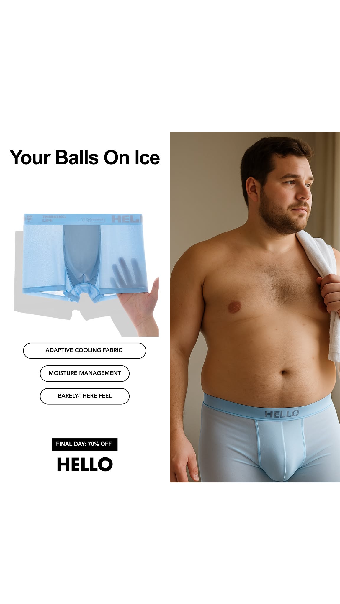 HELLO - The Only Underwear You'll Ever Need Facebook ad