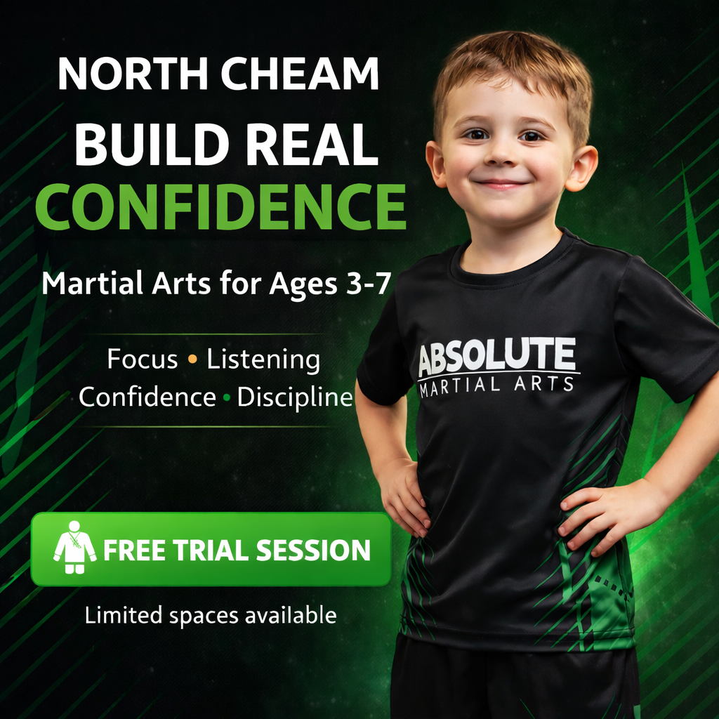 Absolute Martial Arts Facebook ad: Martial Arts For Ages 3-7